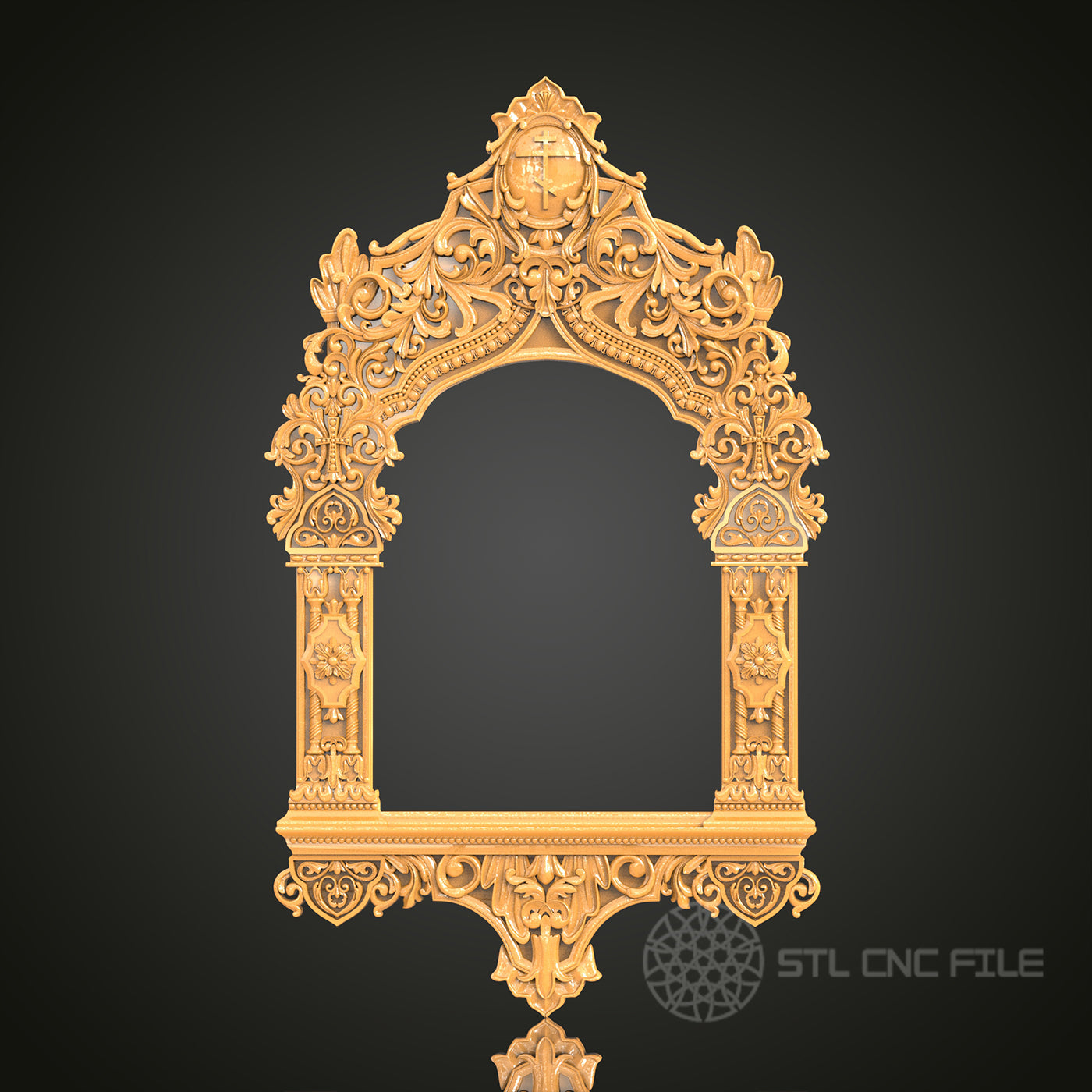 Ornate Arch Frame STL Model for CNC Router Engraver, Artcam, Aspire, 3D Printer