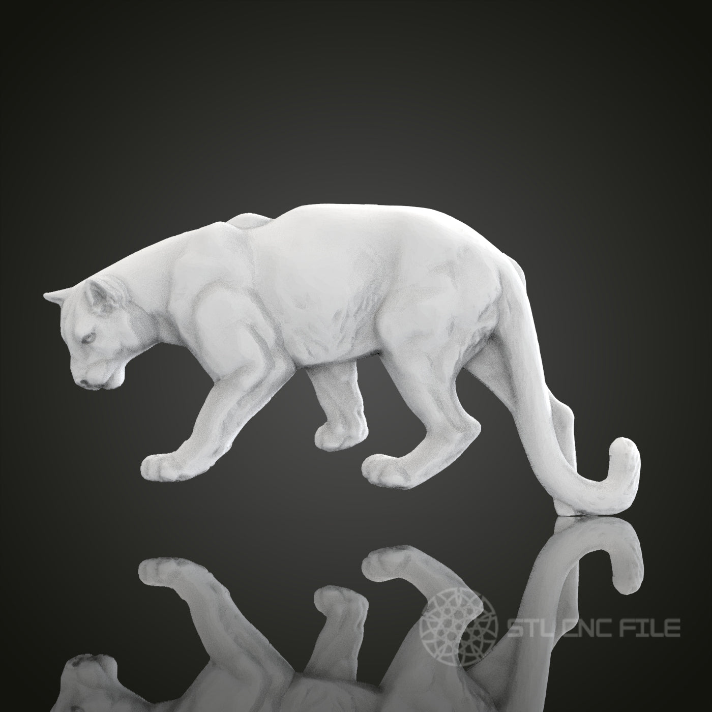 Majestic Panther STL Model for CNC Router Engraver, Artcam, Aspire, 3D Printer - Wood, Wall Decor, Art