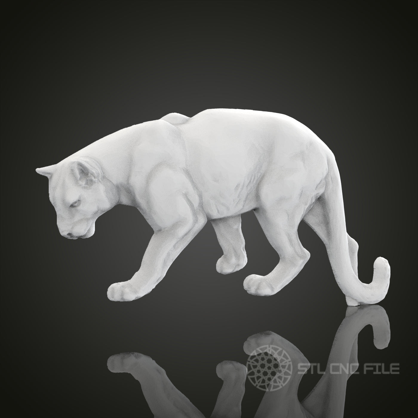 Majestic Panther STL Model for CNC Router Engraver, Artcam, Aspire, 3D Printer - Wood, Wall Decor, Art