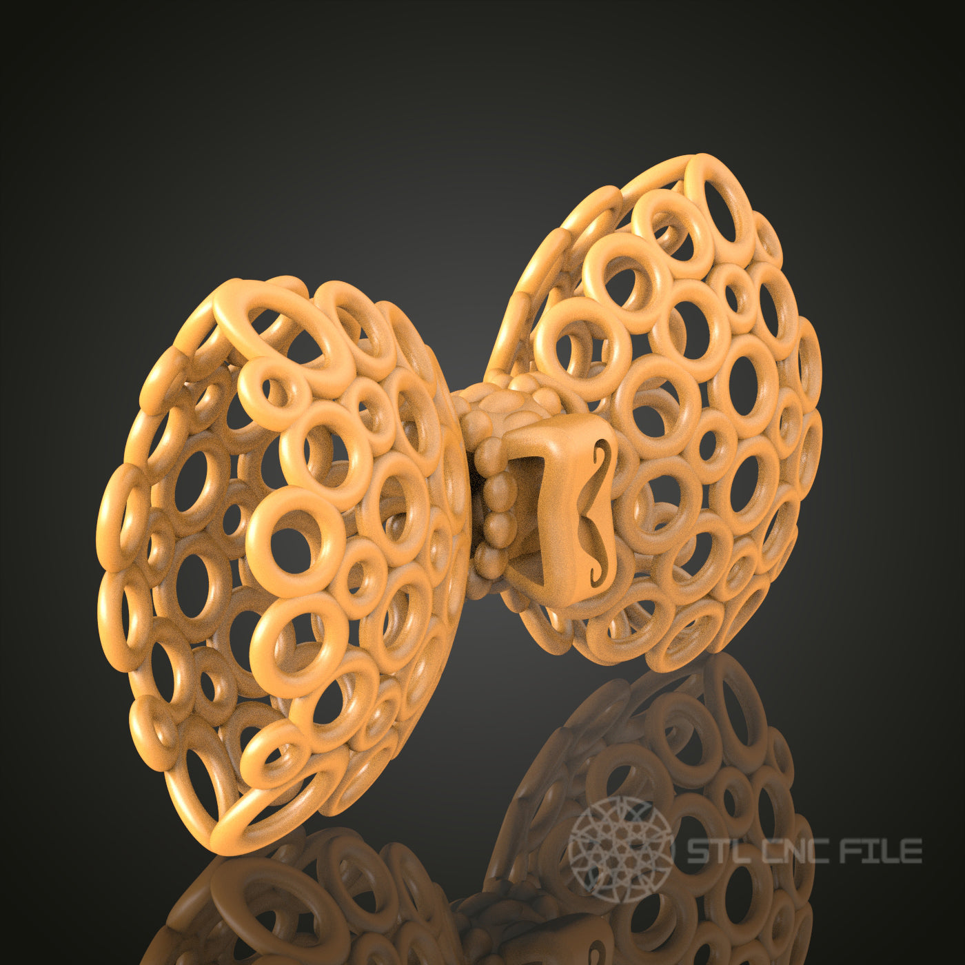 Unique Cellular Pattern Bow Tie STL Model, Creative CNC Router Artwork for Fashion Accessories