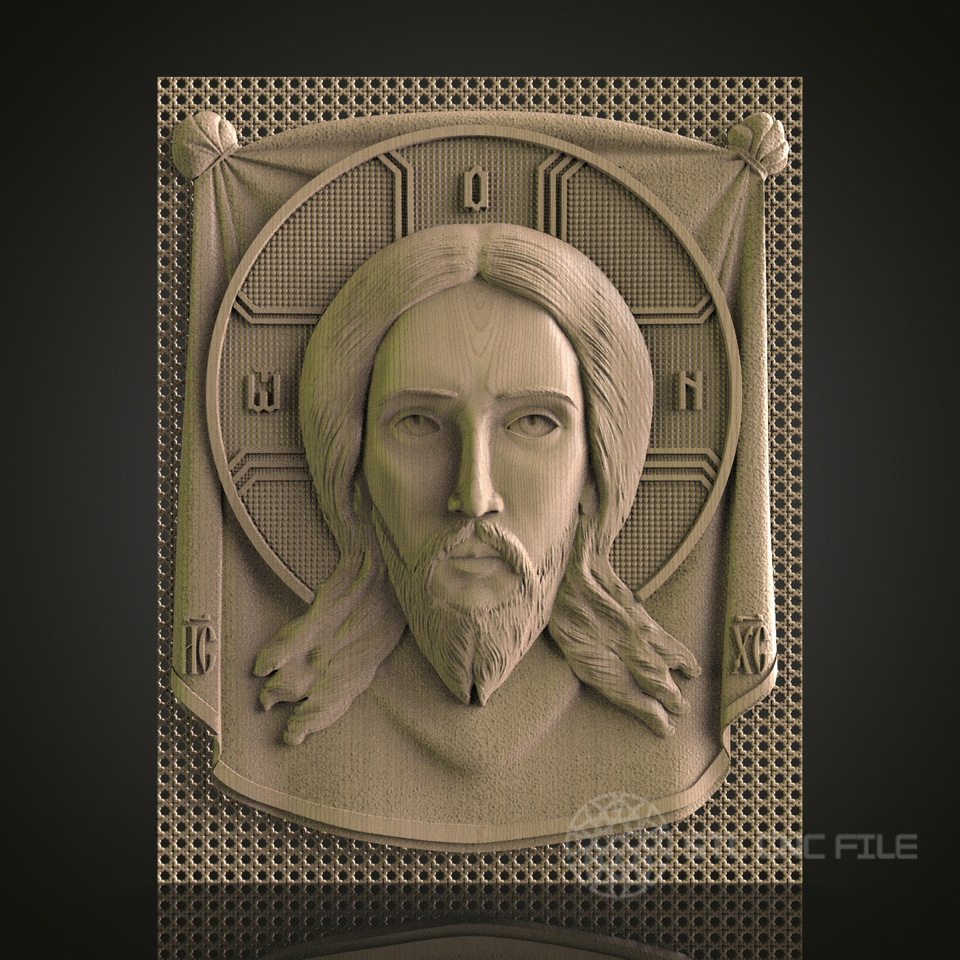 Divine Jesus Christ 3D STL Model for CNC and 3D Printing - Spiritual Wall Art with PDF Link