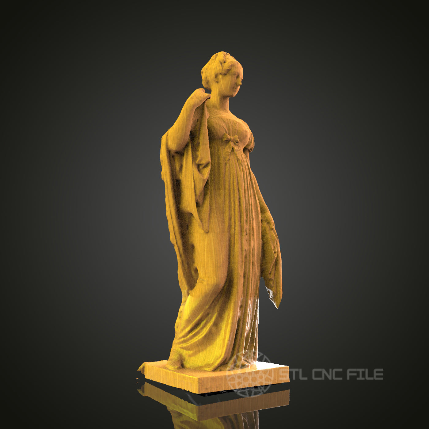 Classical Woman Statue - STL Model for CNC Router Engraver - Artcam, Aspire Compatible - Wood Art, Wall Decor, 3D Printer Ready