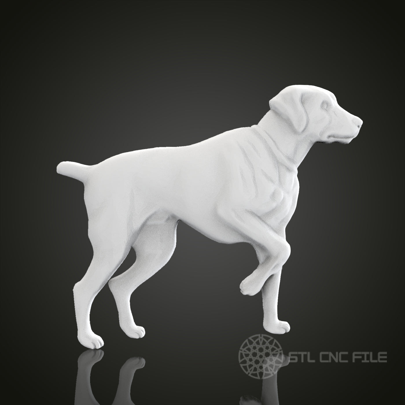 Dog STL Model for CNC Router Engraver, Artcam, Aspire, CNC Files, Wood Art Wall Decor, 3D Printer