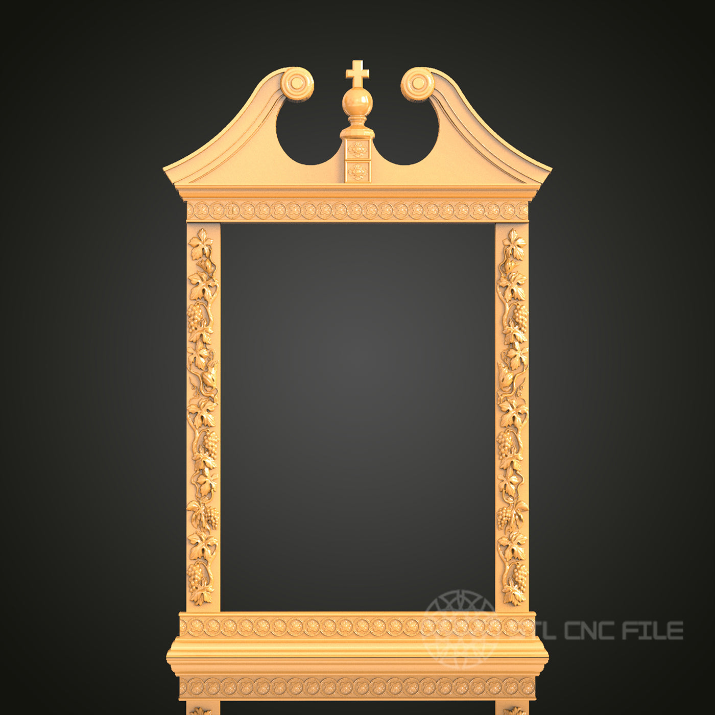 Ornate Religious Frame STL Model for CNC Router Engraver, Artcam, Aspire, Wood Art, Wall Decor, 3D Printer