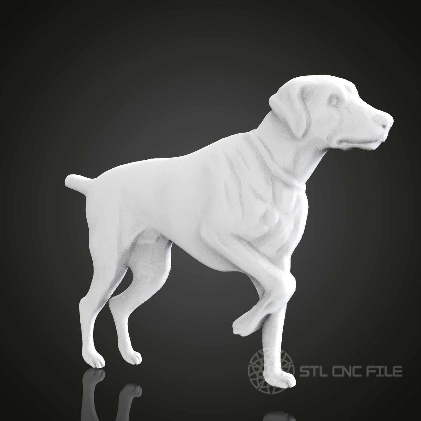 Dog STL Model for CNC Router Engraver, Artcam, Aspire, CNC Files, Wood Art Wall Decor, 3D Printer