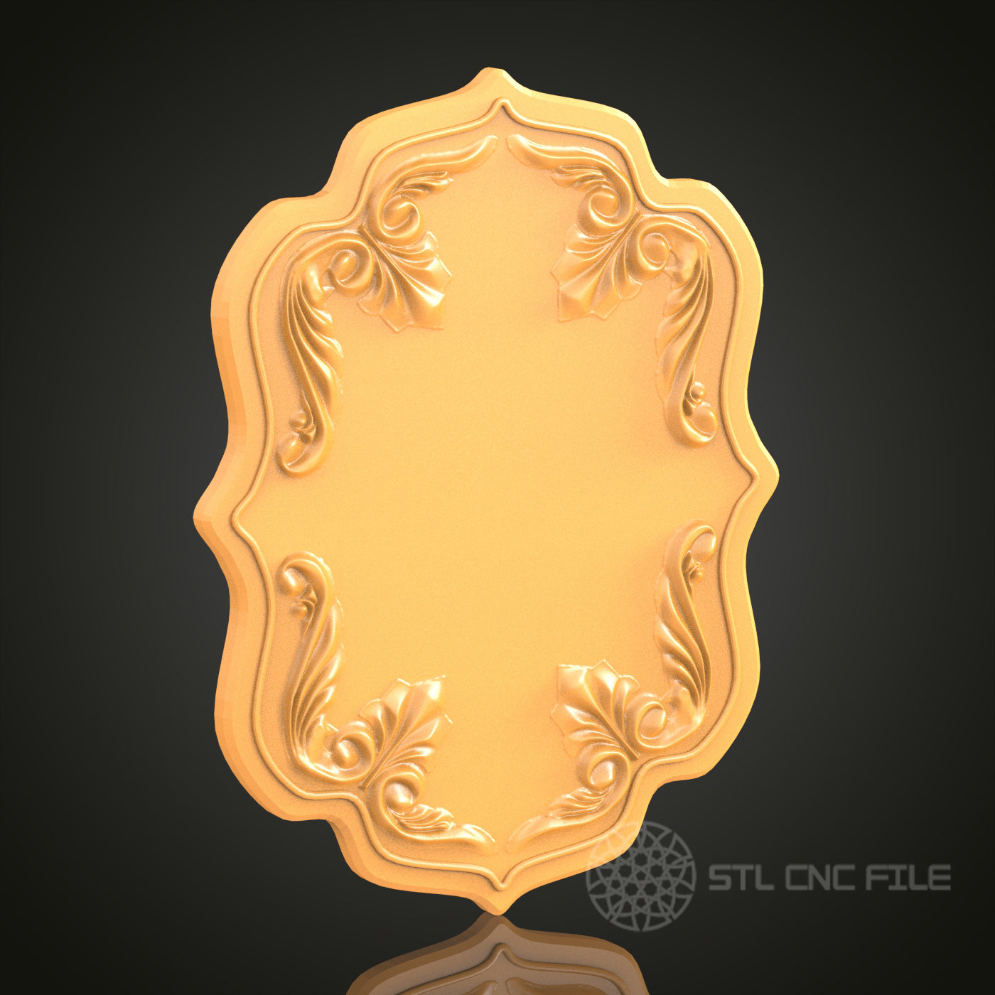 Baroque 3D Frame STL Model for CNC Router Engraver | Artcam, Aspire | Wood Art Decor | 3D Printer Ready