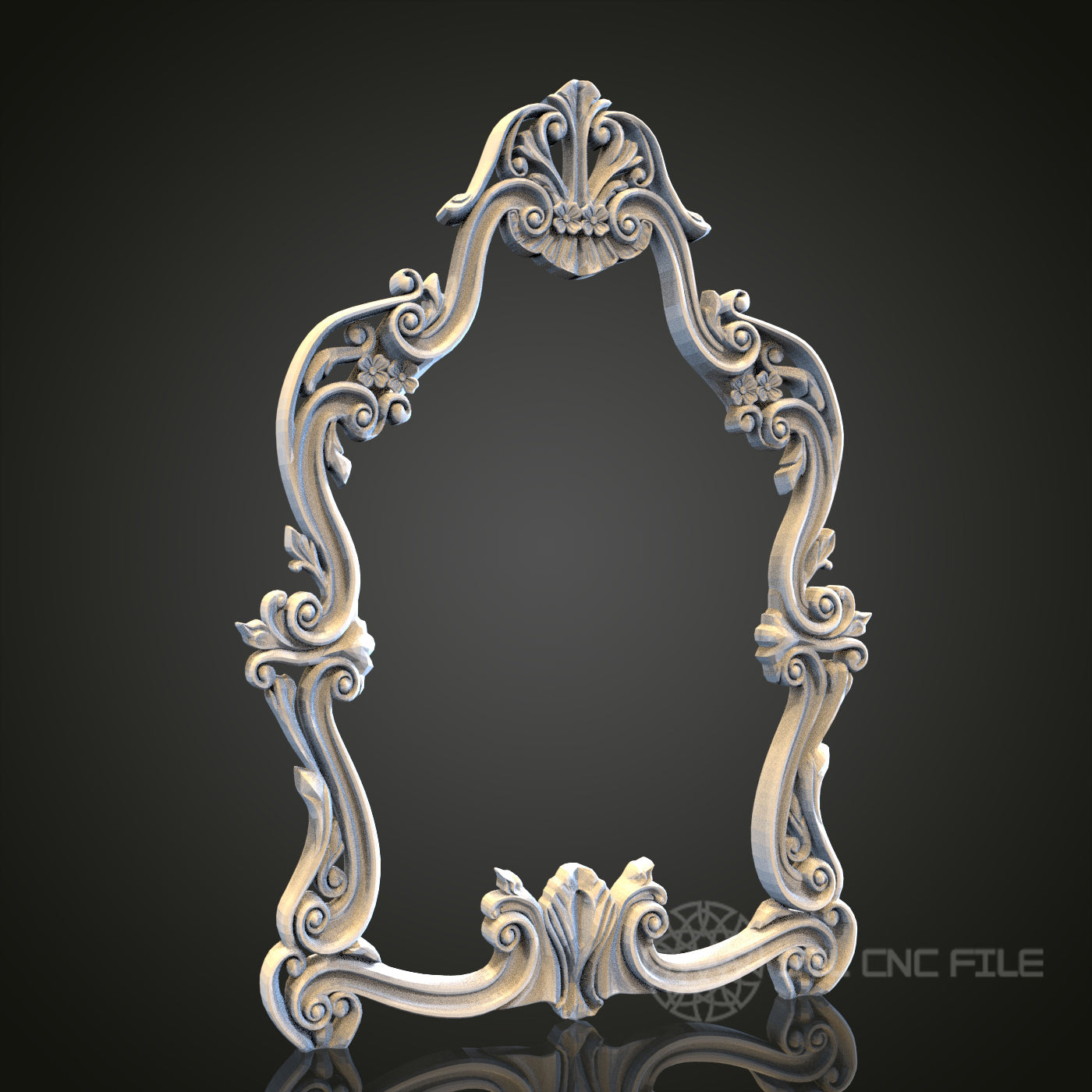 Vintage Ornate Frame STL Model for CNC Router Engraver, Artcam, Aspire, Wood Wall Decor, 3D Printer