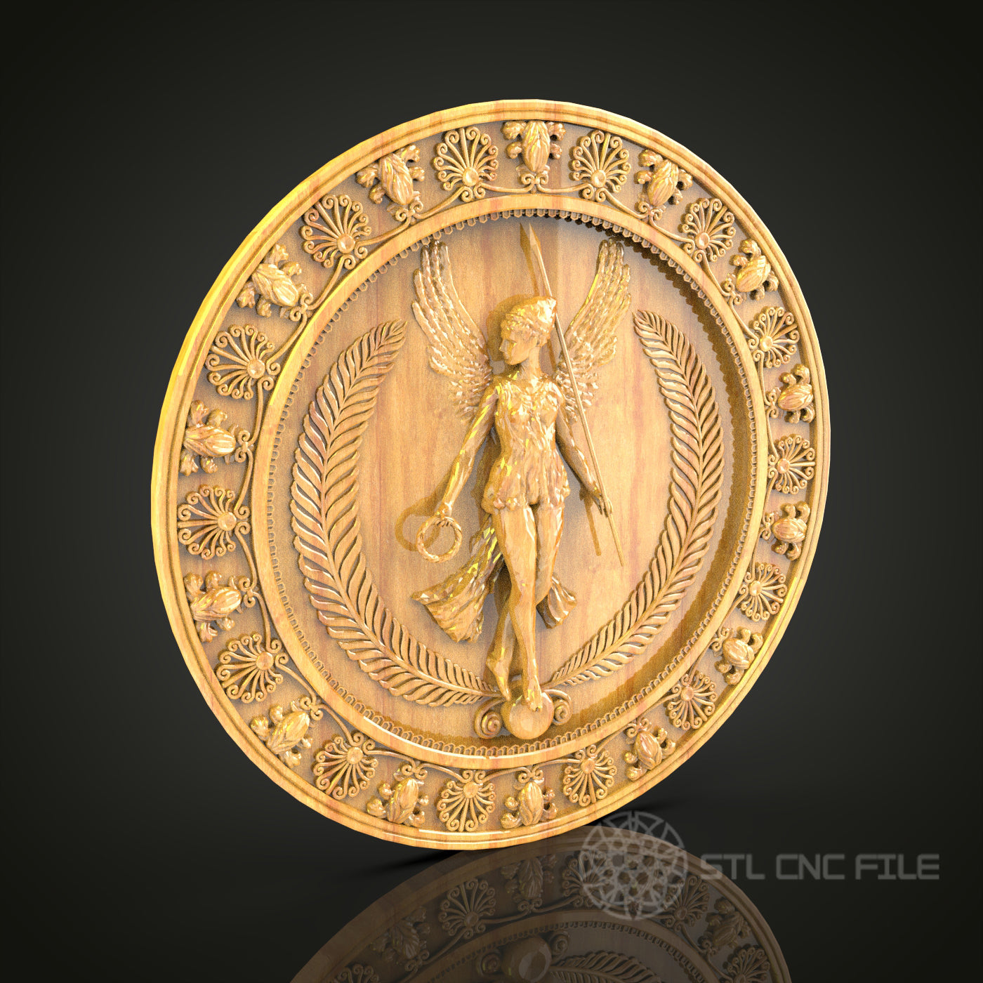 Angelic Herald Wall Art - 3D STL File for CNC Wood Carving