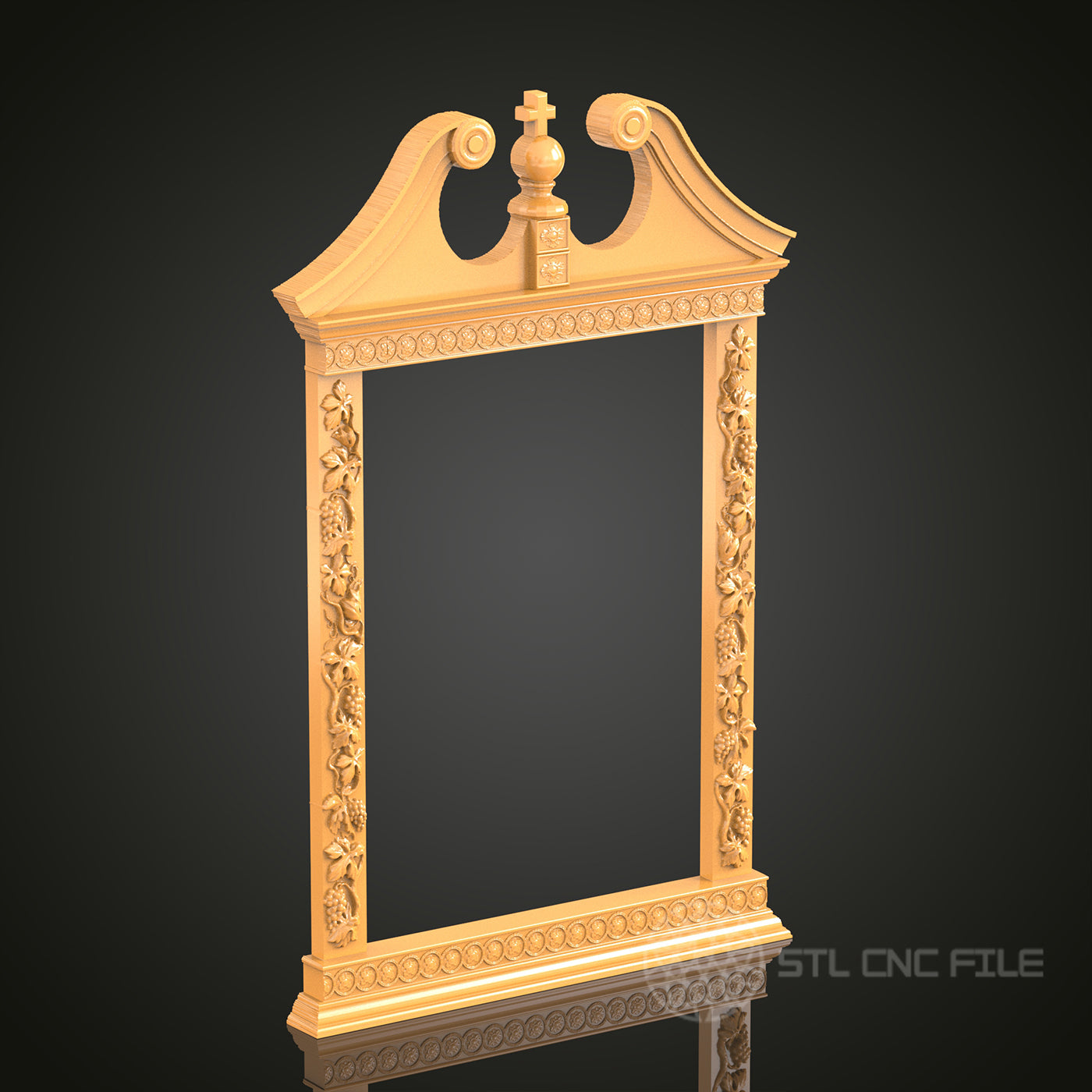 Ornate Religious Frame STL Model for CNC Router Engraver, Artcam, Aspire, Wood Art, Wall Decor, 3D Printer