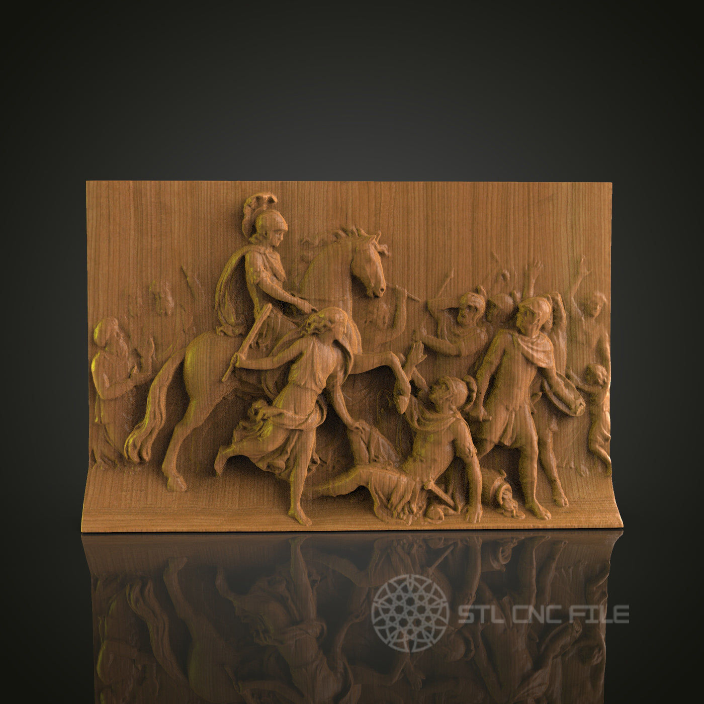 Historical Scene Relief - STL Model for CNC Router Engraver - Artcam, Aspire Compatible - Wood Art, Wall Decor, 3D Printer Ready