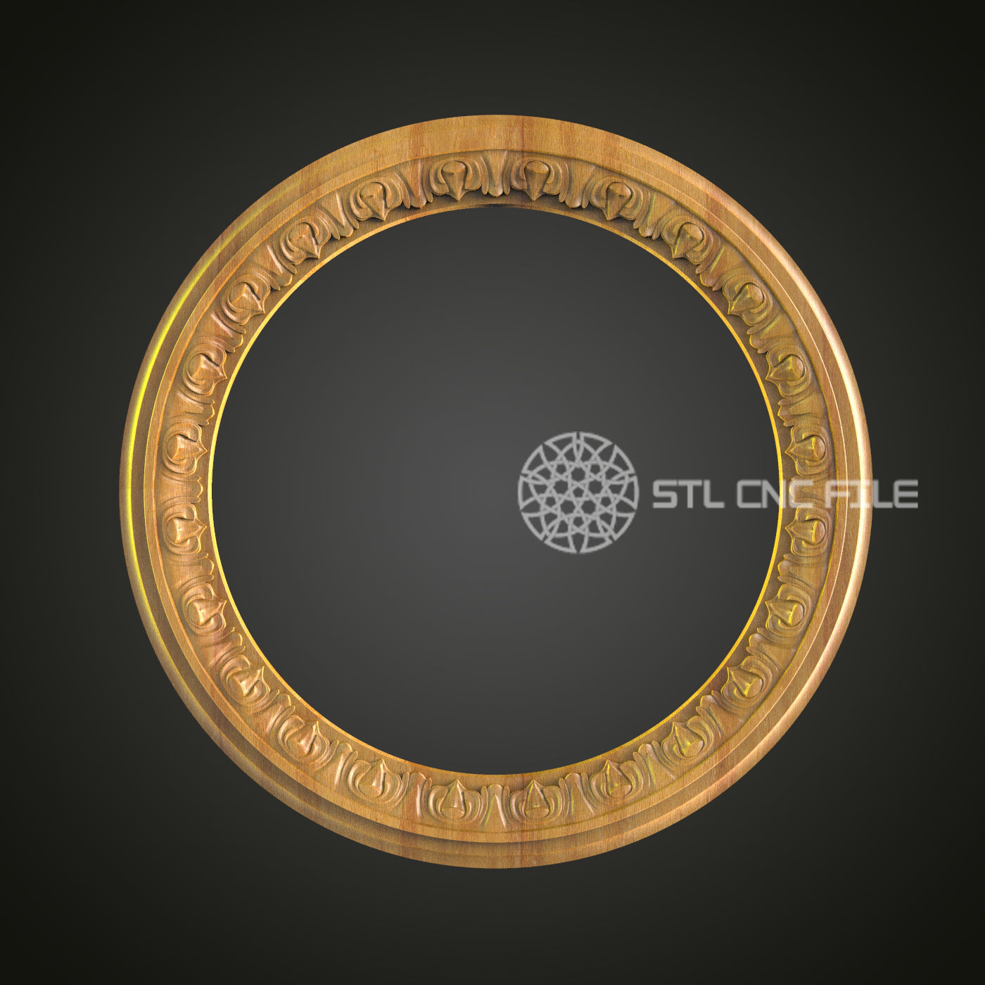 Simplistic Elegance Circular Frame - CNC Router STL File for Mirror or Art