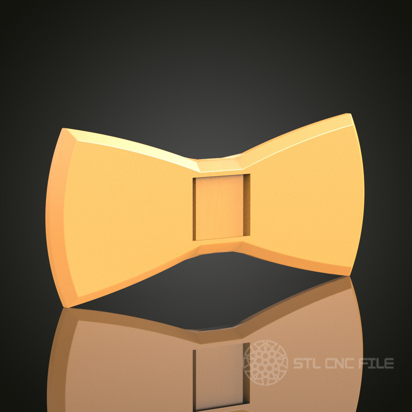 Modern Minimalist Bow Tie STL Model, CNC Router Engraving File, Perfect for Wood and Metal Art