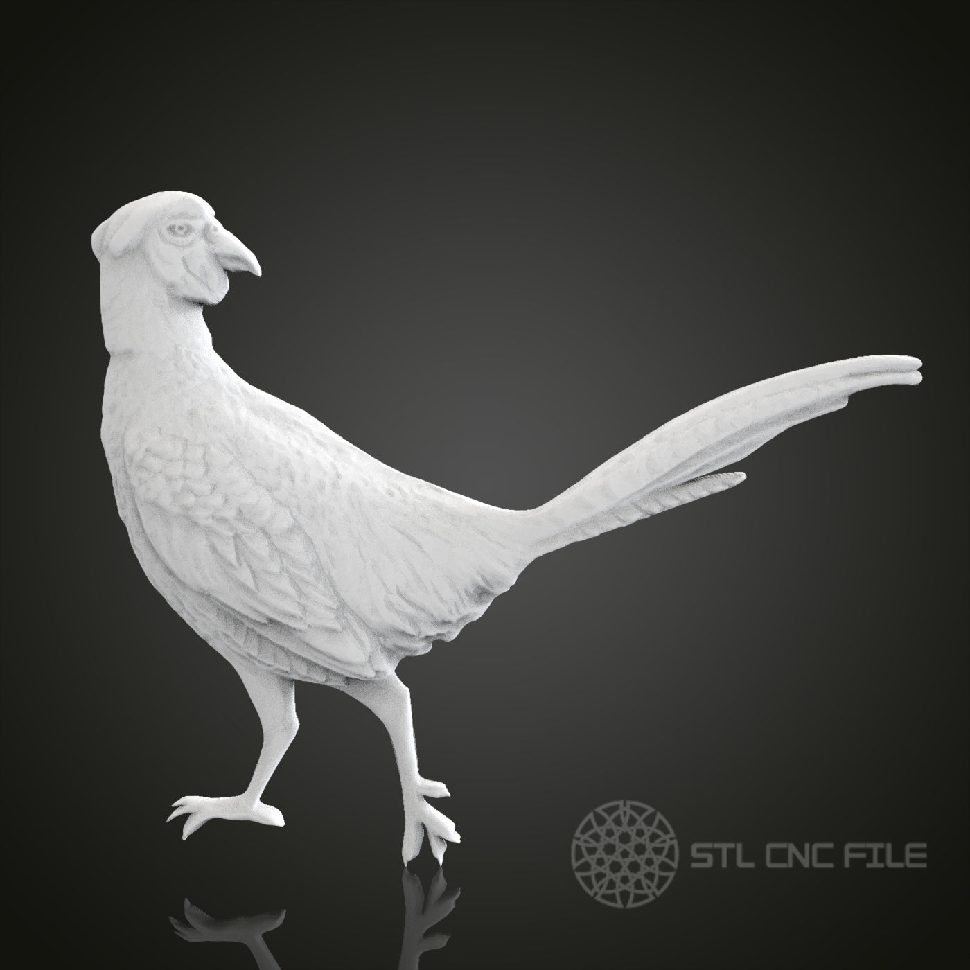 Detailed Bird STL Model - CNC Router Engraver Files, Artcam, Aspire, Wood Wall Art Decor, 3D Printer Compatible, CNC Files