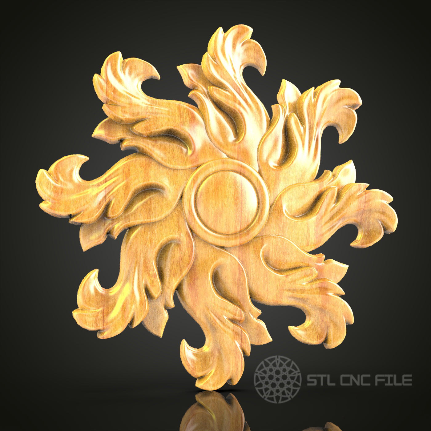 Sunburst STL Model for CNC Router, Artcam, Aspire - Wood Art, Wall Decor, Digital File