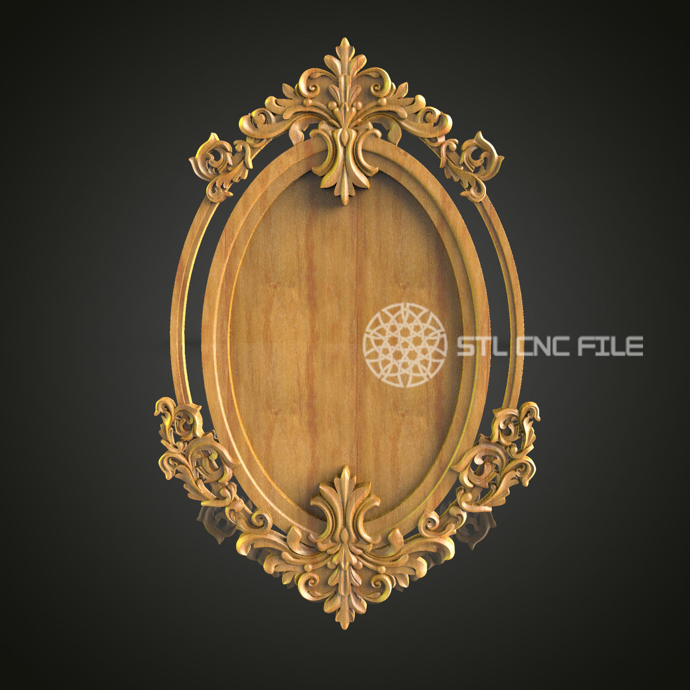 Classic Baroque CNC Frame STL File - Perfect for Wood Art & Wall Decor