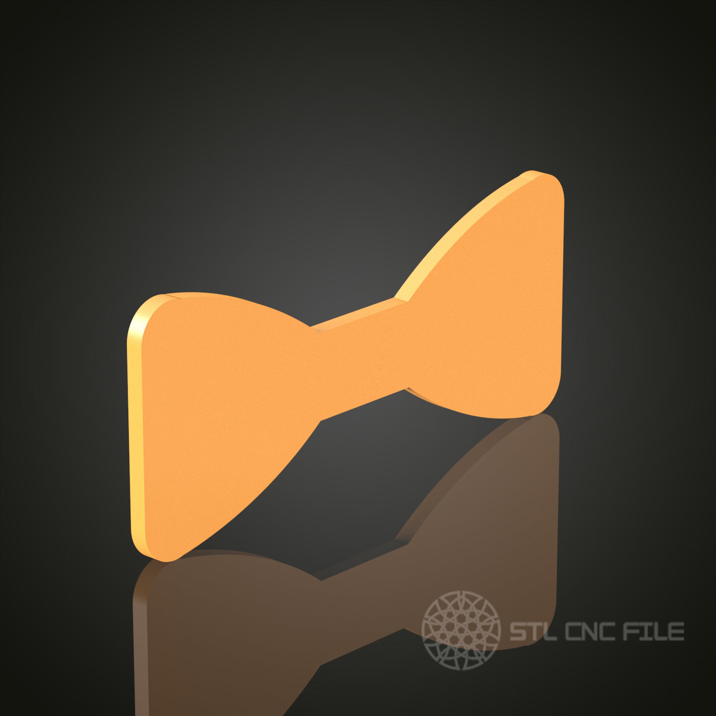 Simple Modern Bow Tie STL Model, CNC Router File for Stylish Accessories and Projects