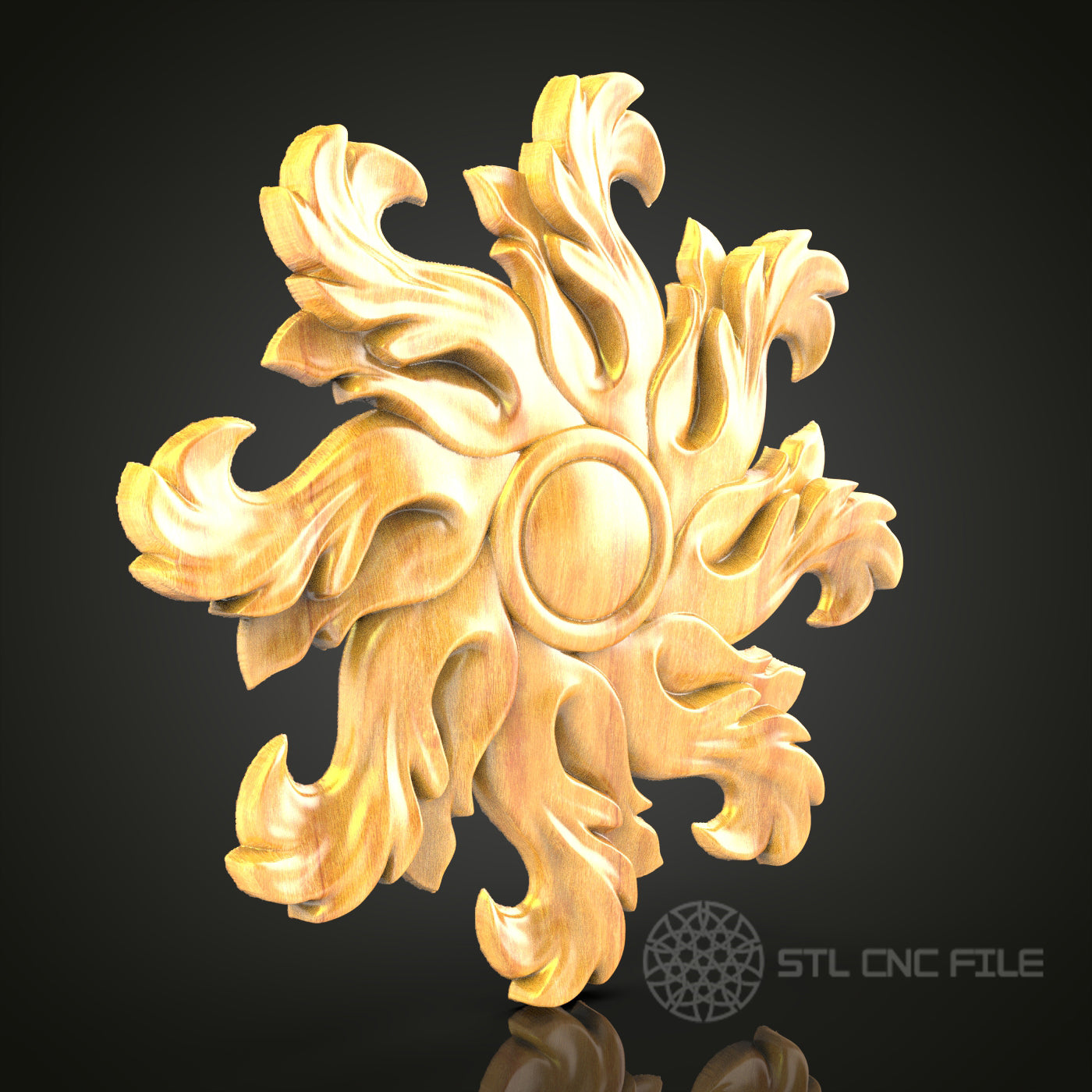 Sunburst STL Model for CNC Router, Artcam, Aspire - Wood Art, Wall Decor, Digital File