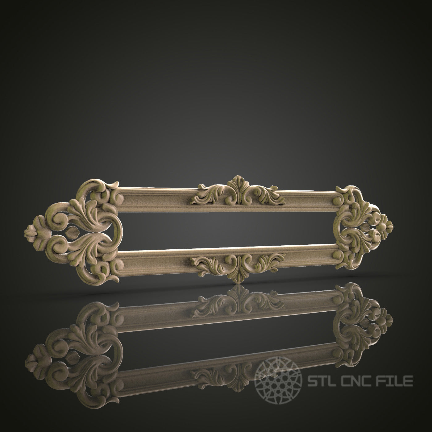 Elegant Decorative Panel for CNC and 3D Printing - STL File
