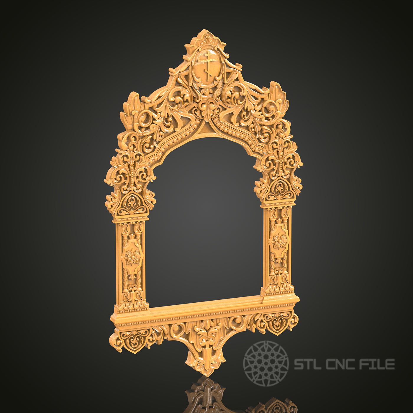 Ornate Arch Frame STL Model for CNC Router Engraver, Artcam, Aspire, 3D Printer
