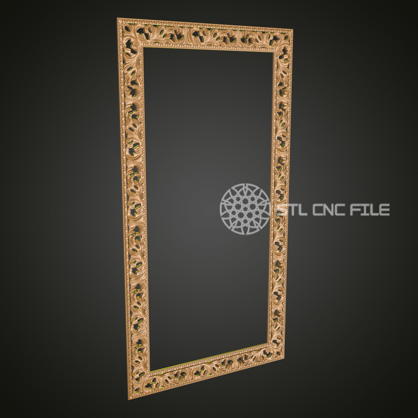 Tall Ornate Decorative Frame 3D Model for CNC - Artcam, Aspire, STL Files