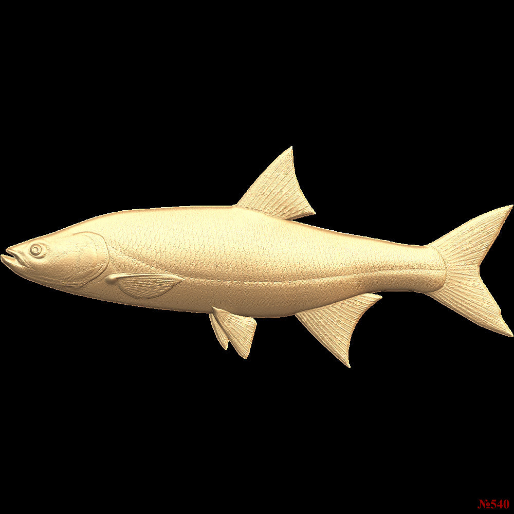 Sleek Stream Fish 3D STL Model, Perfect for CNC Routing, Artcam & Aspire Compatible, Ideal for Aquatic Wood Art and Decor
