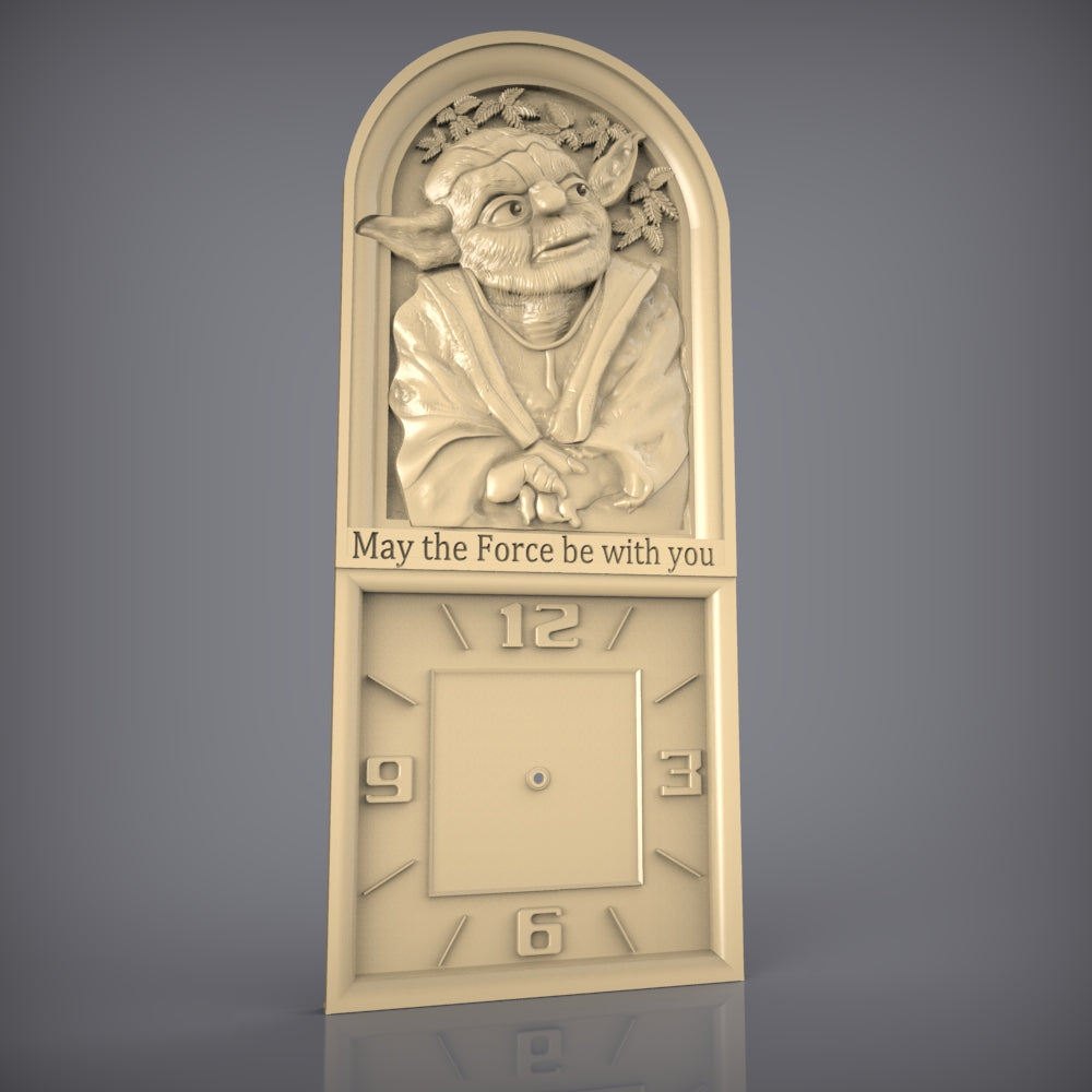 Fantasy Sage Clock STL Model, CNC Router Carving File, Artcam Aspire Digital, Inspirational Quote Wall Decor, Mythical Figure Engraving