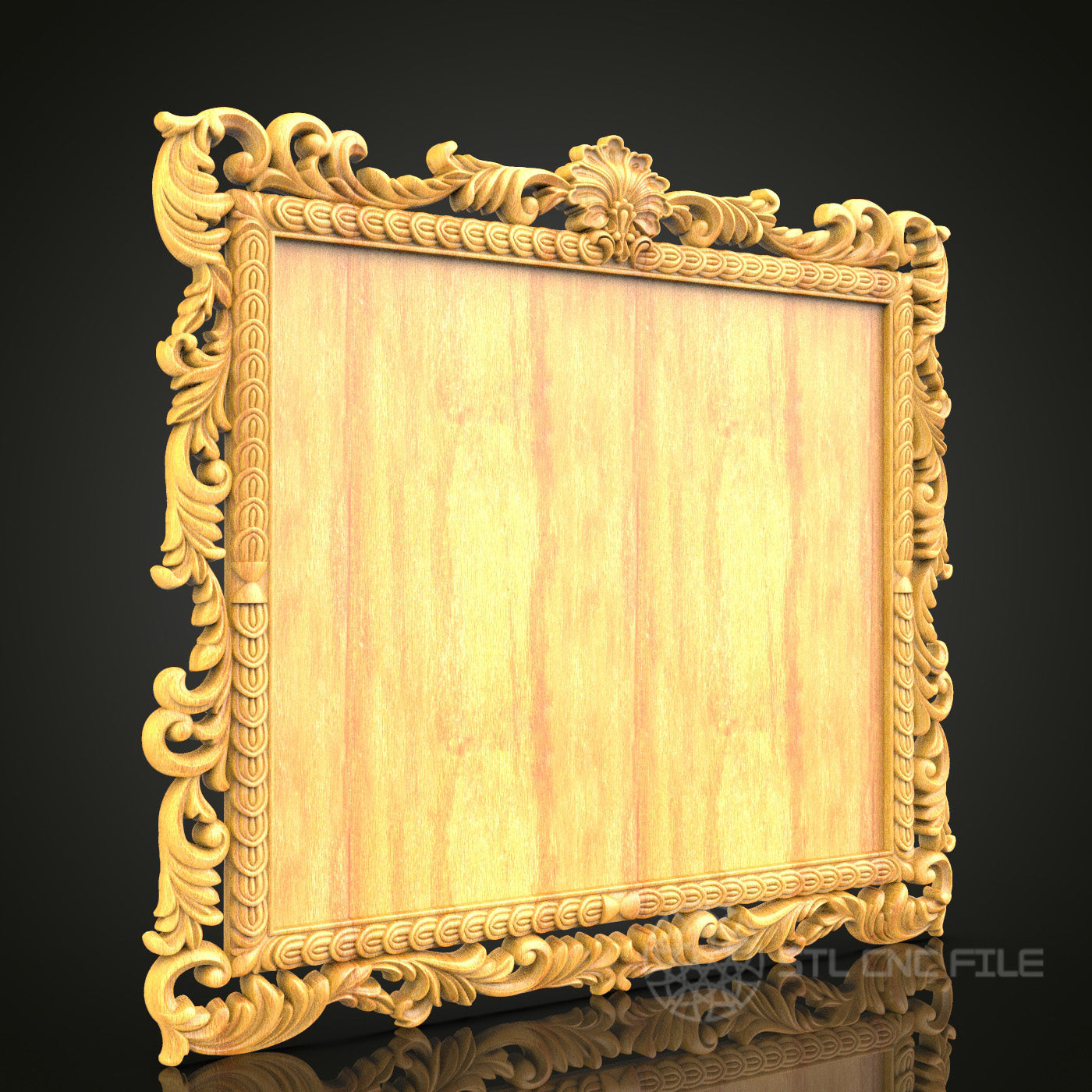 Regal Rococo Frame STL Model - CNC Router Files for Artcam, Aspire - Ornate Wood Art, Wall Decor CNC Engraving