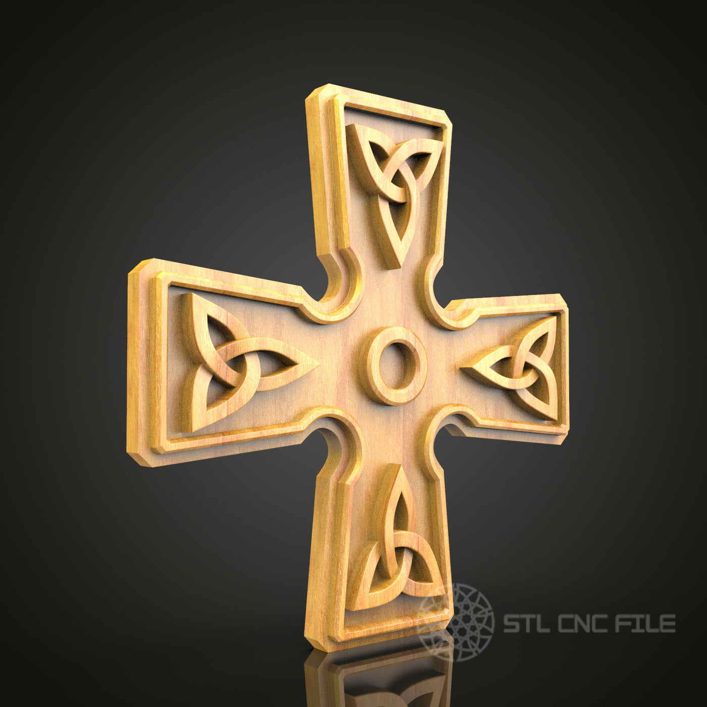 Intricate Celtic Cross Wall Art - STL Model for CNC Routers, Artcam, Aspire Compatible
