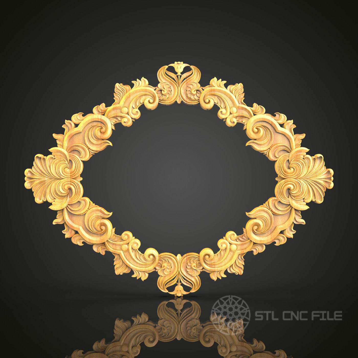 Exquisite Baroque CNC Model, STL for Router Engraver, Artcam Aspire Files