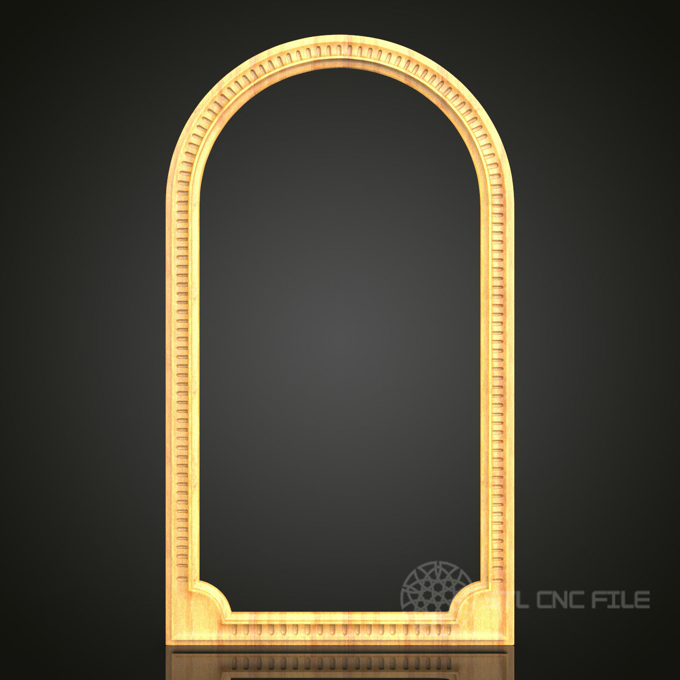 Elegant Classical Arch Frame STL Model - CNC Router Files for Artcam, Aspire - Simple Elegance Wood Art, Wall Decor CNC Engraving