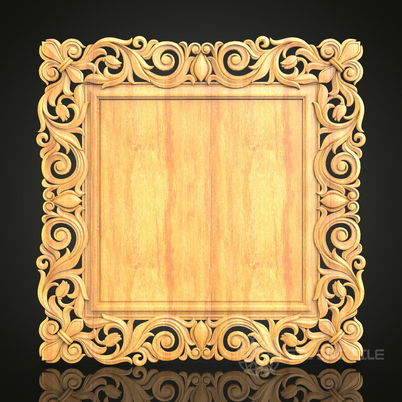 Exquisite Baroque Style Frame STL Model - CNC Router Engraver Compatible with Artcam, Aspire - Wood, Art, Wall Decor, CNC Files