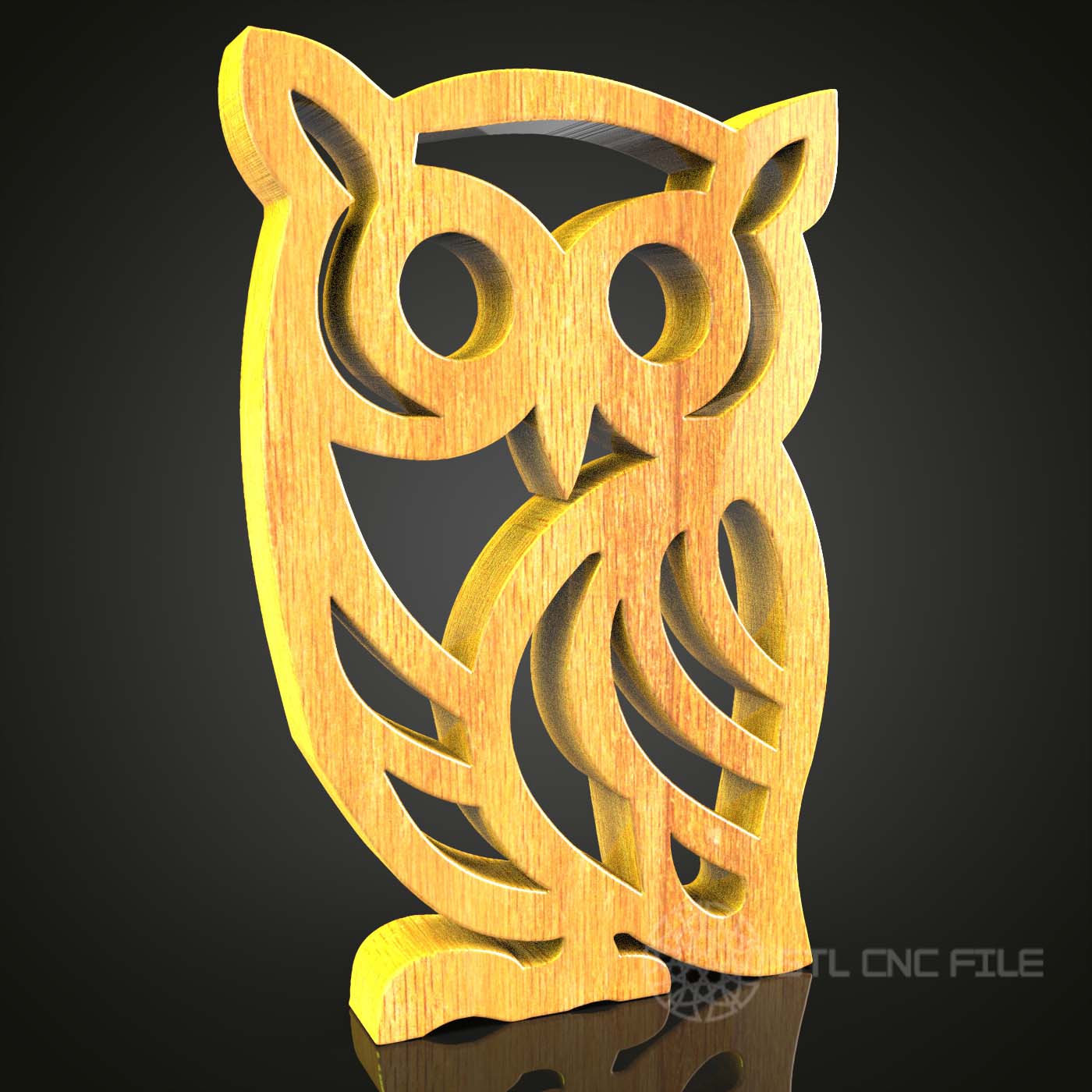 Majestic Winged Owl STL Model, CNC Router File, Artcam & Aspire Compatible, Wood Art for Wall Decor