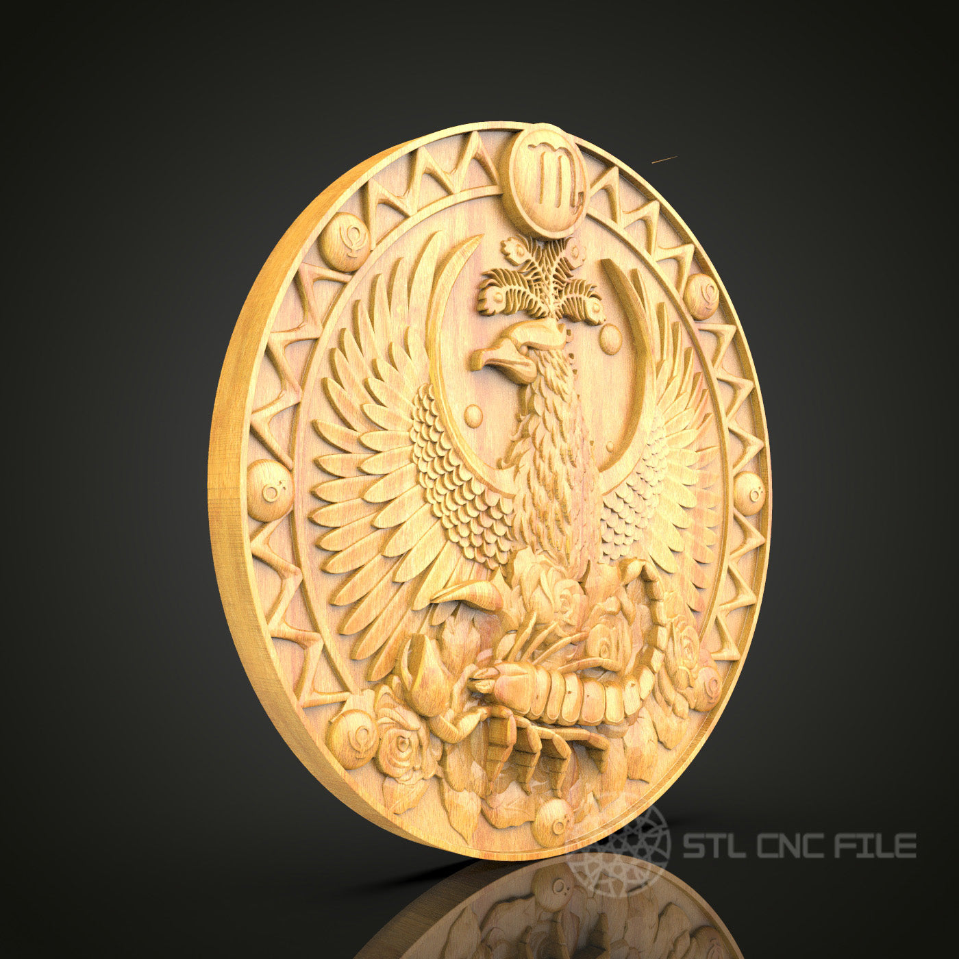 Scorpio Zodiac Wood Carving - CNC Engraved Scorpio Wall Art, Mystical Astrology Decor, Unique Gift