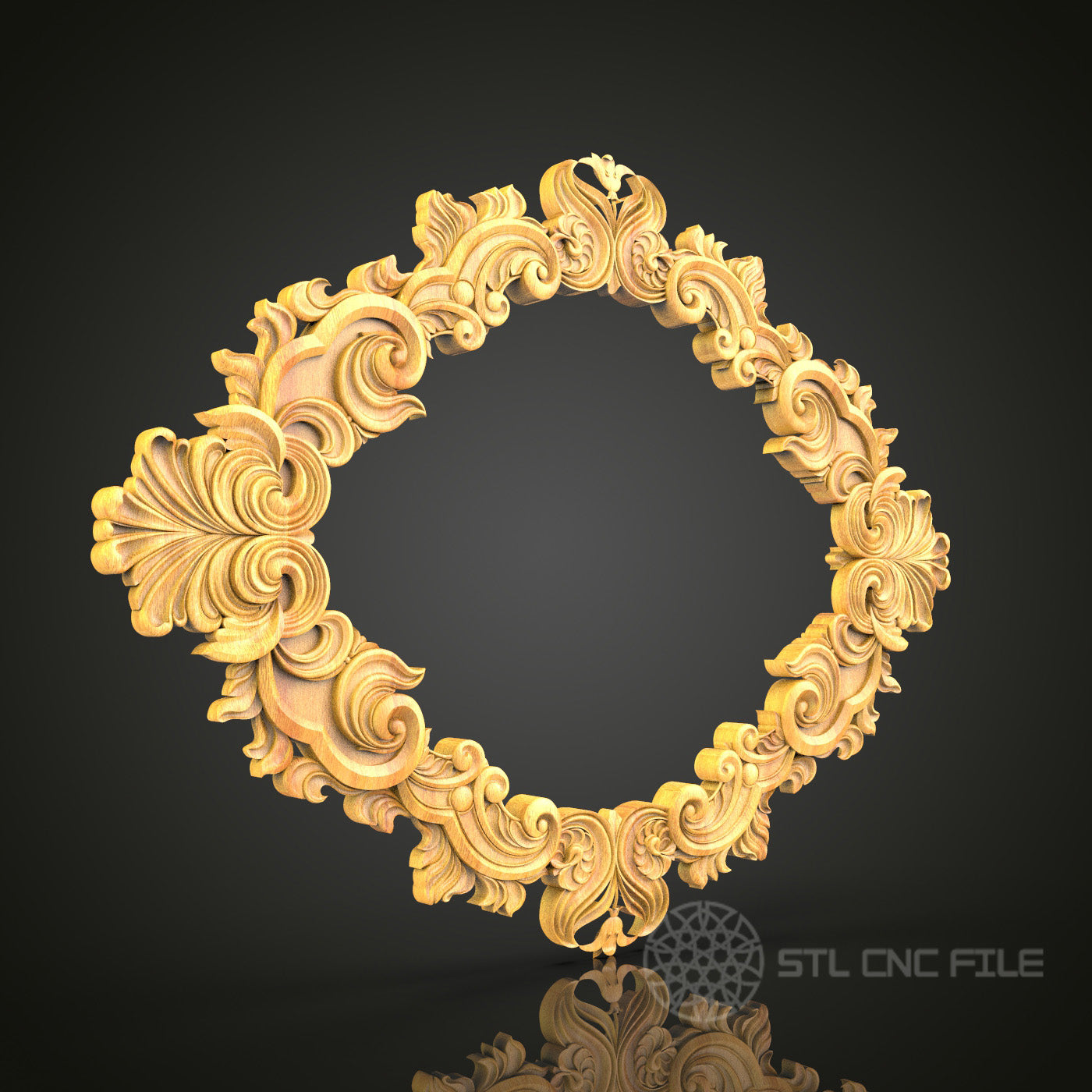 Exquisite Baroque CNC Model, STL for Router Engraver, Artcam Aspire Files