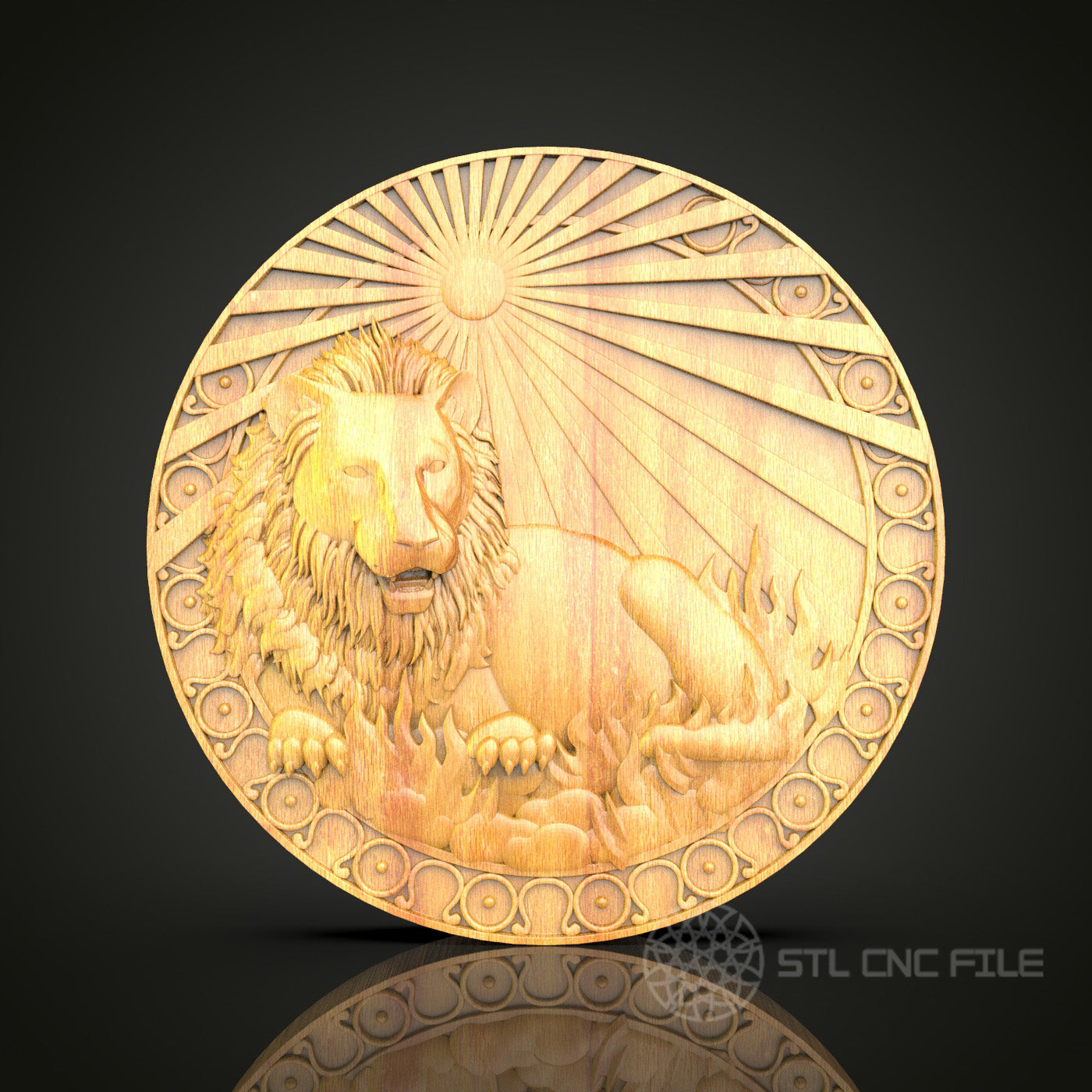 Leo Zodiac Wall Art - CNC Router STL Model for Artcam & Aspire, Astrology Decor