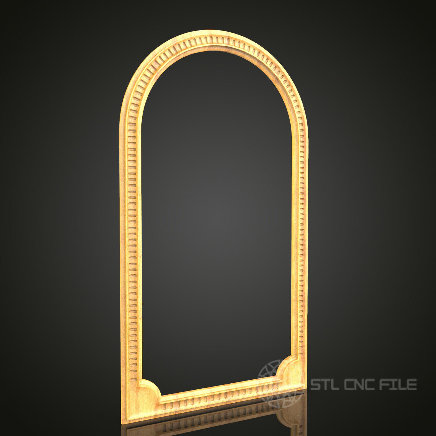 Elegant Classical Arch Frame STL Model - CNC Router Files for Artcam, Aspire - Simple Elegance Wood Art, Wall Decor CNC Engraving