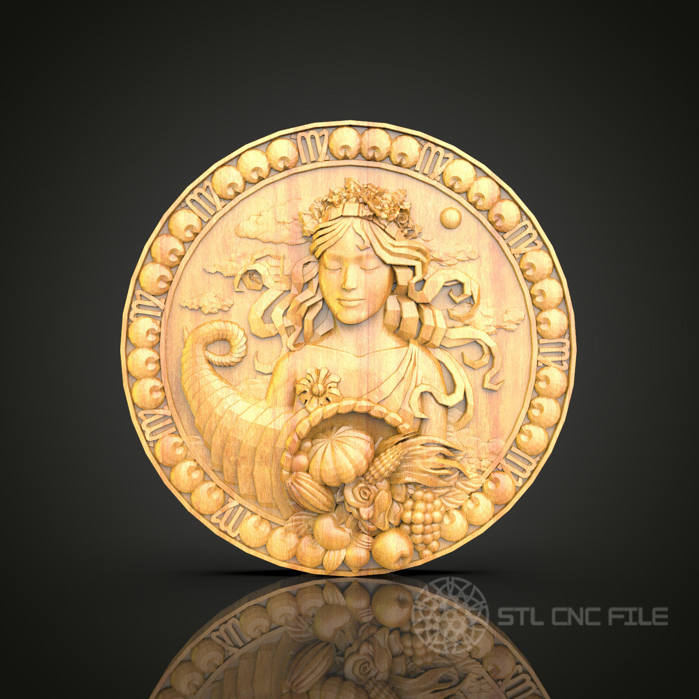Capricorn Zodiac Wall Art - CNC Router STL Model for Artcam & Aspire, Astrology Decor