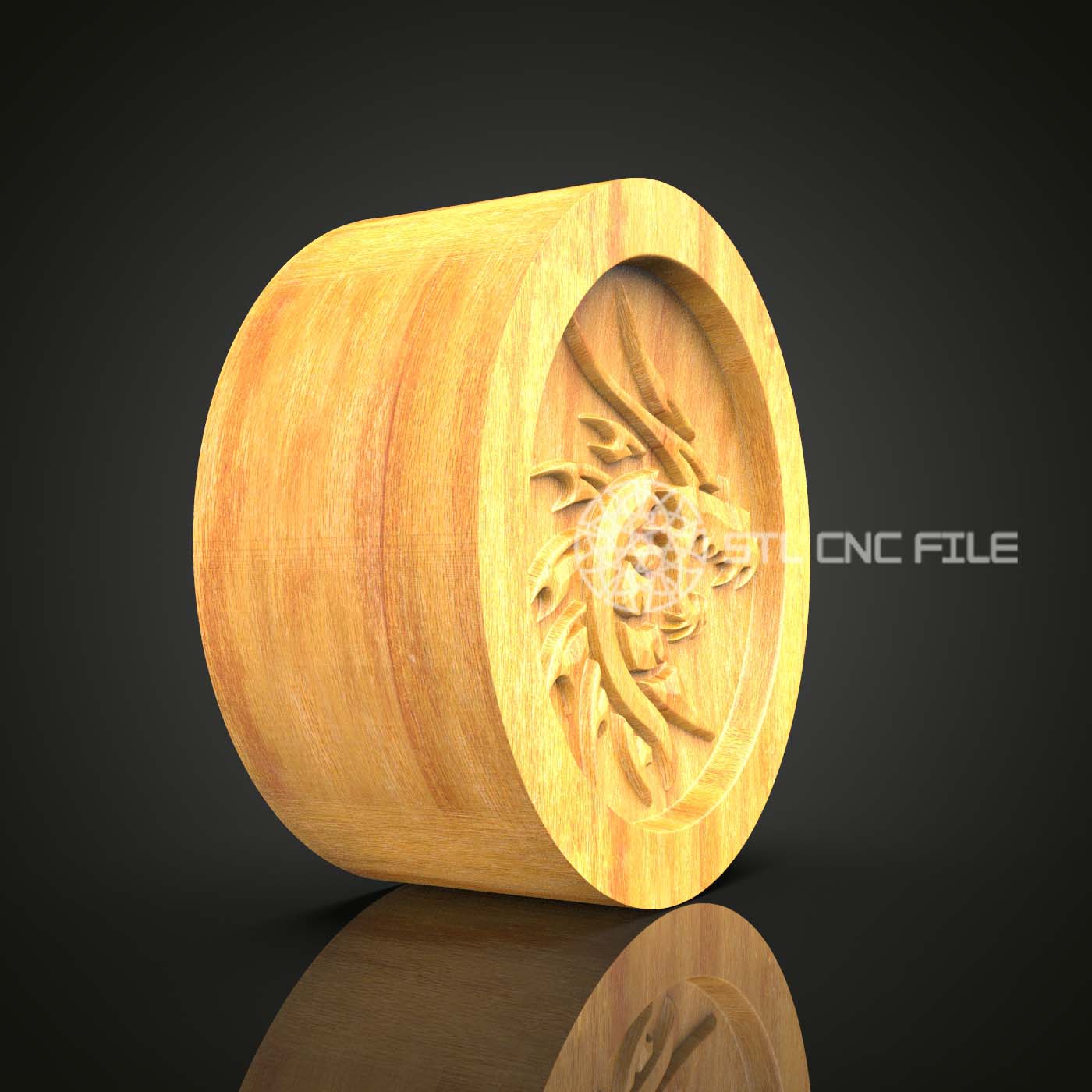 Dragon Circle STL Model for CNC Router, Wood Carving Art, Engraver Files, Home Wall Decor, Digital Aspire Artcam, CNC Design, Clock Template