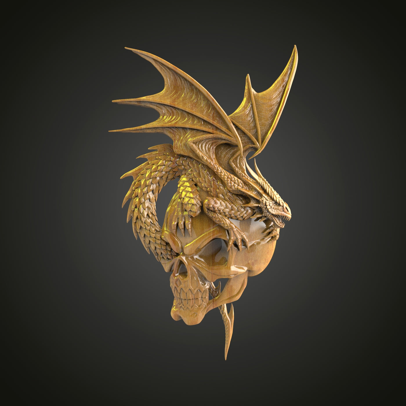 Dramatic Dragon Skull