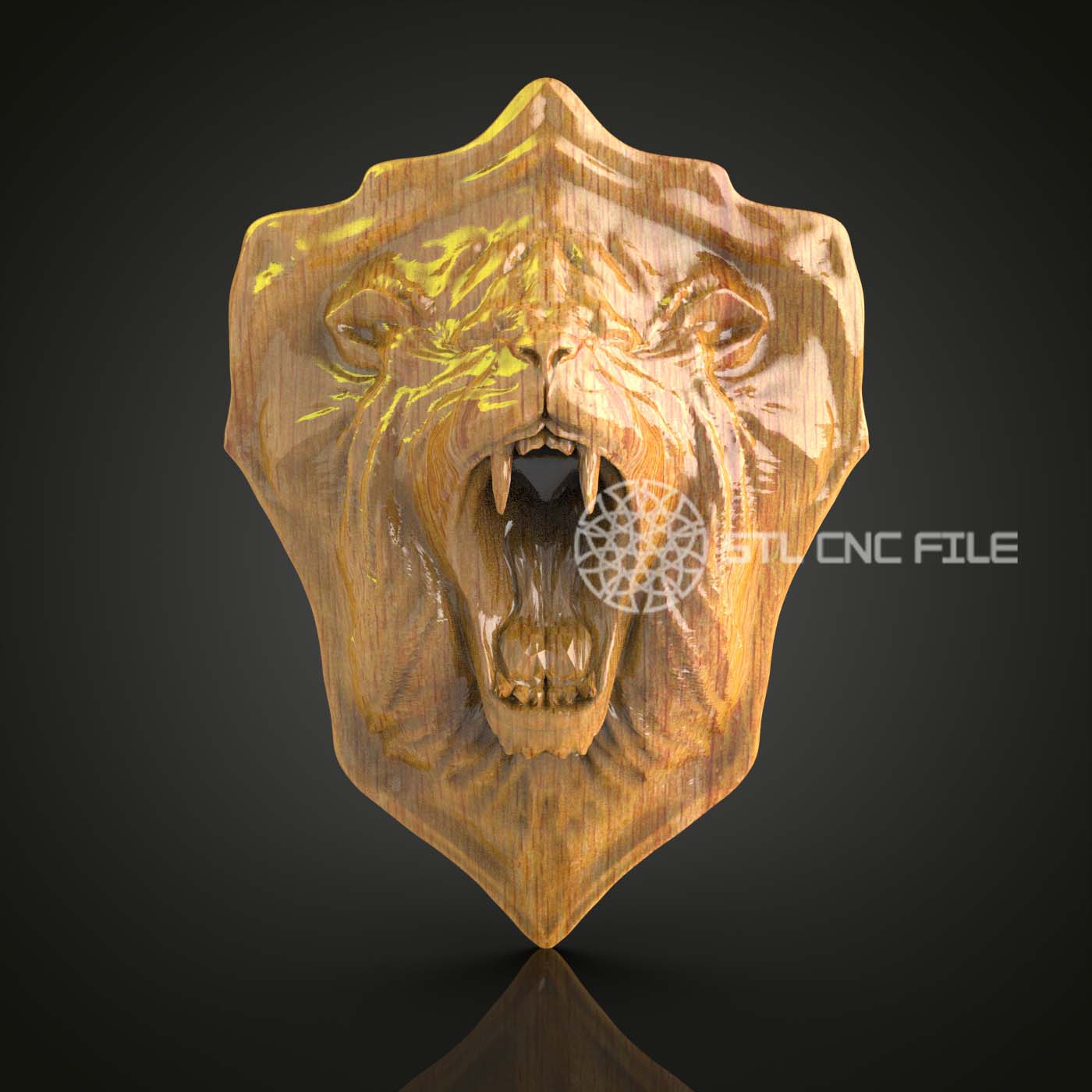 Ferocious Roar - Bear Head STL Model, CNC Router Art, Artcam/Aspire Wall Decor, Wildlife Engraving