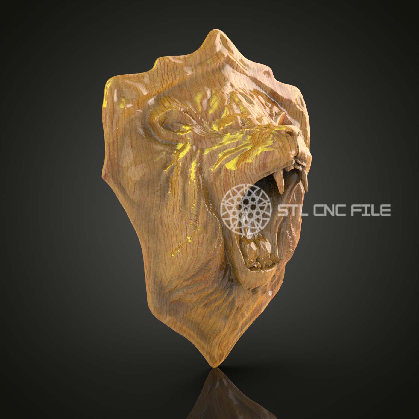 Ferocious Roar - Bear Head STL Model, CNC Router Art, Artcam/Aspire Wall Decor, Wildlife Engraving