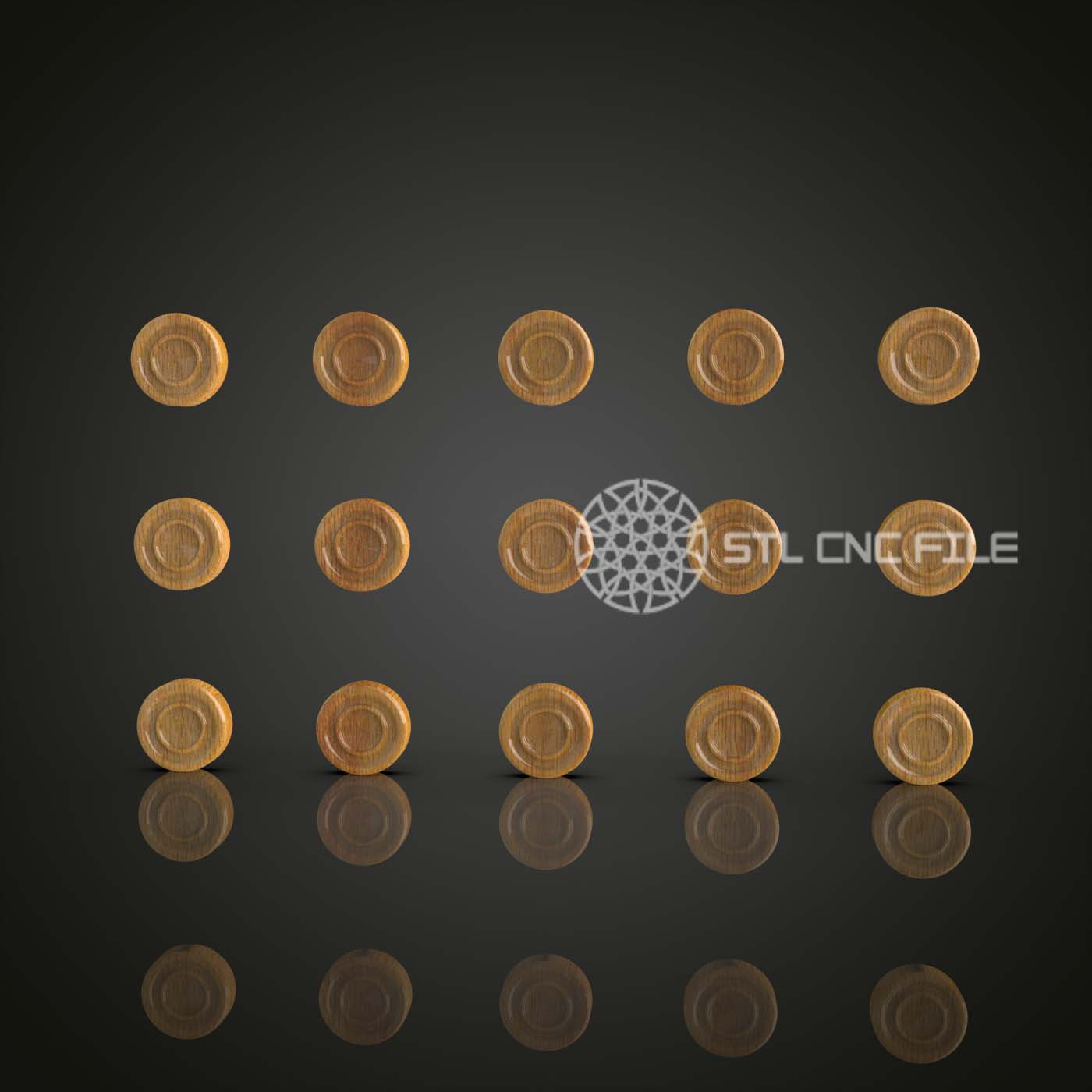 Geometric Wood Coasters STL Pack - CNC Engraving Files