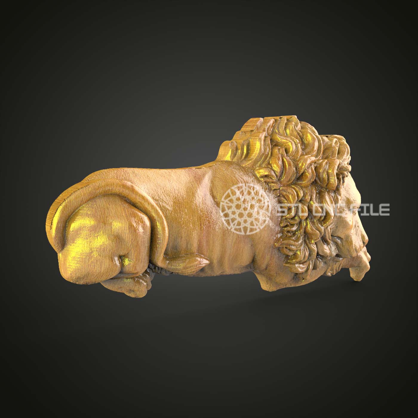 Leaping Lioness 3D STL Model for CNC Routers, Artcam & Aspire Compatible, Dynamic Wood Art for Wall Decor and Craft Projects