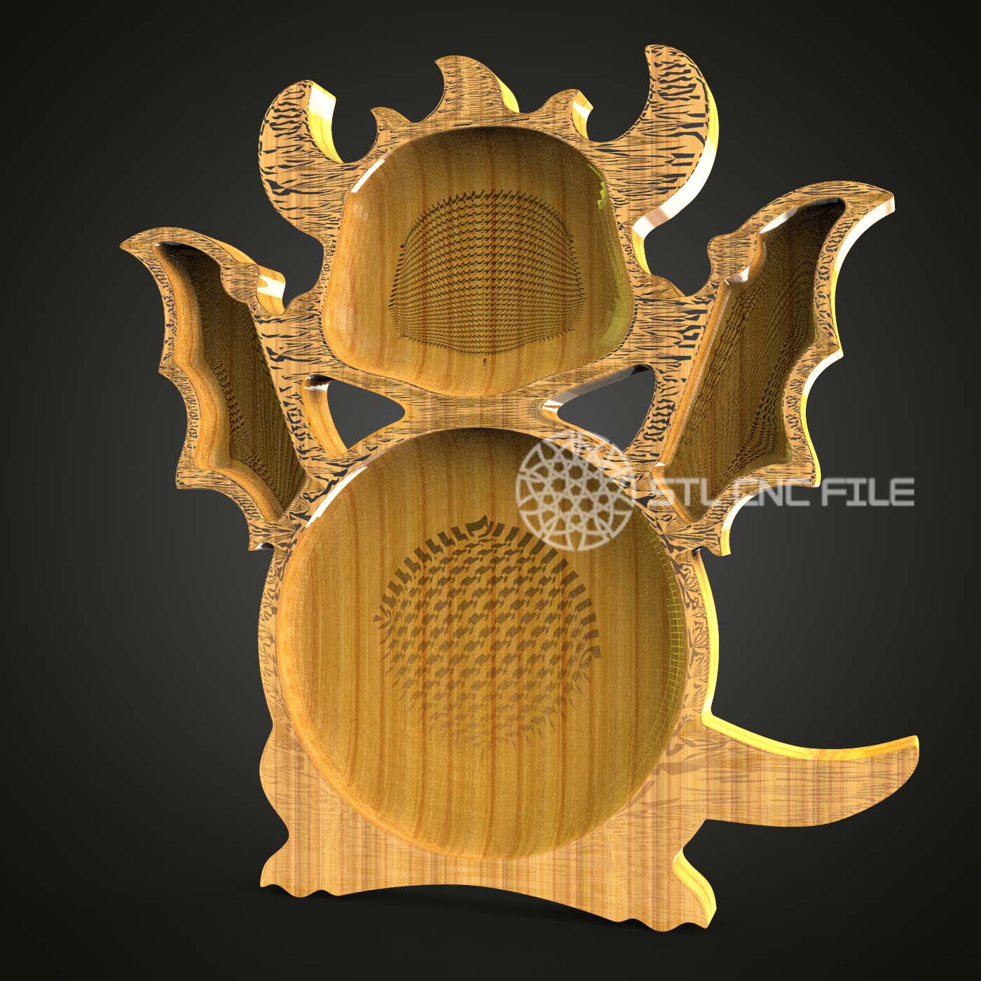 Majestic Winged Dragon Chair STL Model - CNC Router Files for Artcam & Aspire, Wood Carving Design, Unique Artistic Wall Decor, CNC Crafts