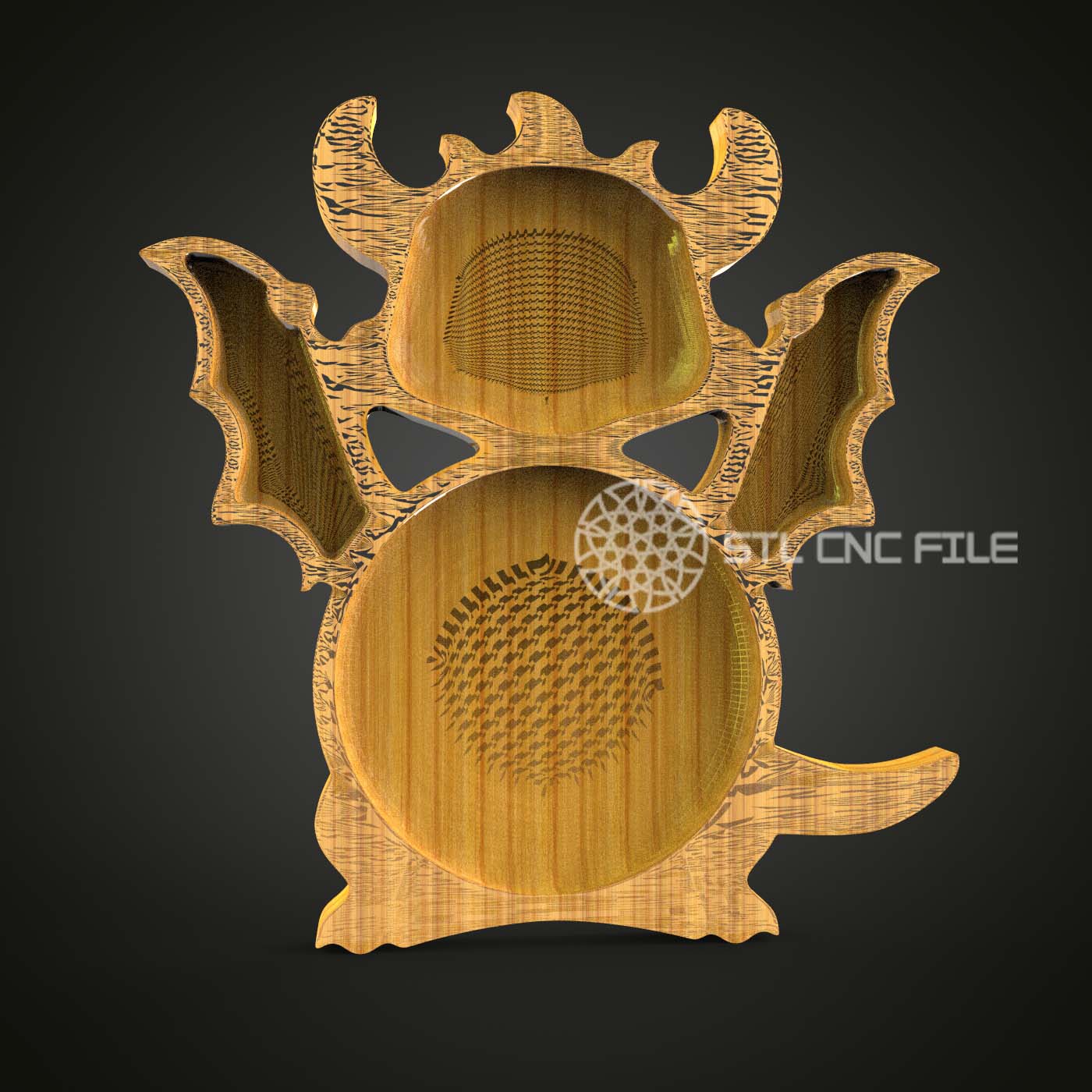 Majestic Winged Dragon Chair STL Model - CNC Router Files for Artcam & Aspire, Wood Carving Design, Unique Artistic Wall Decor, CNC Crafts