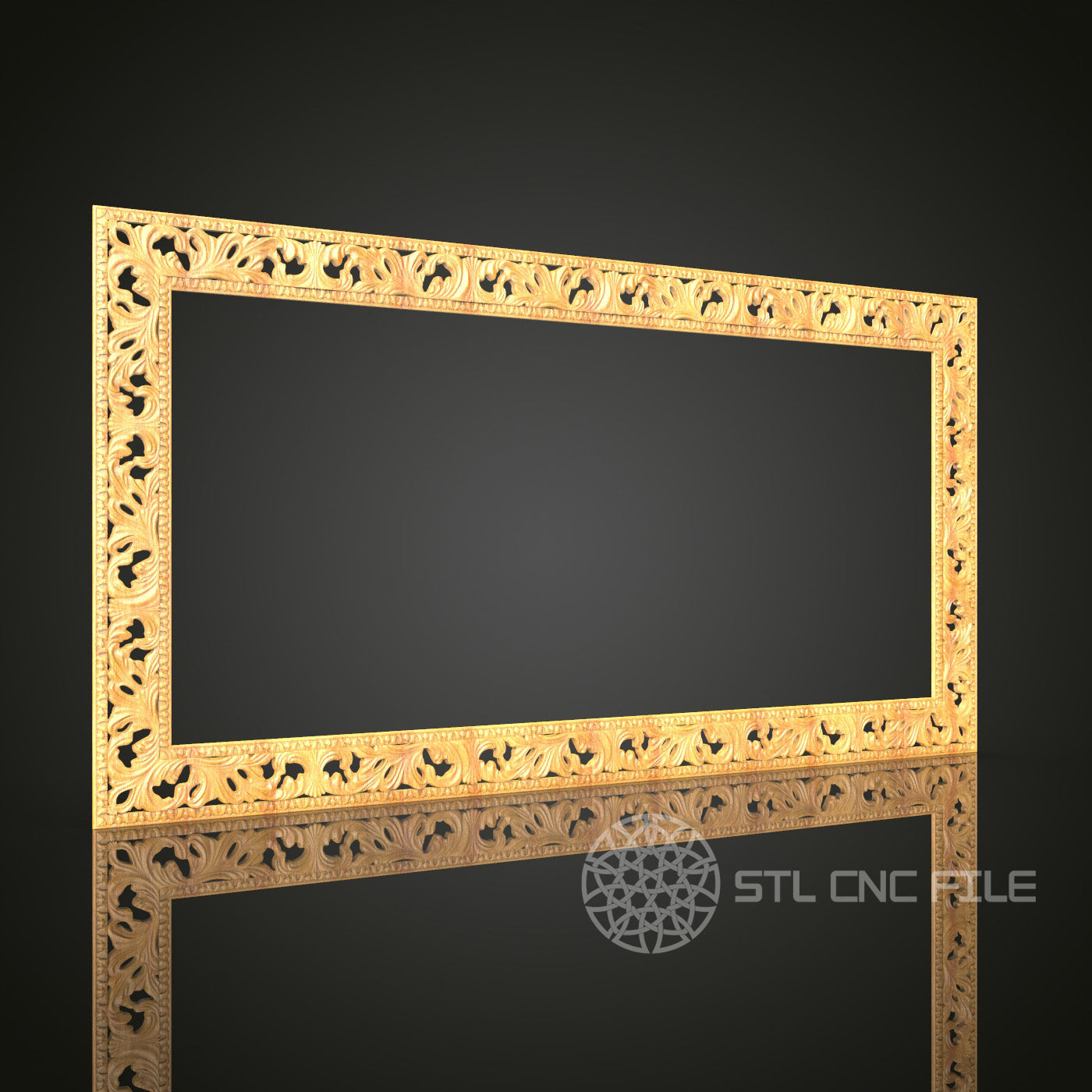 Ornate Gothic Frame STL Model for CNC Routers, Artcam, Aspire Compatible - Elegant Decor, CNC Files for Wood Carving