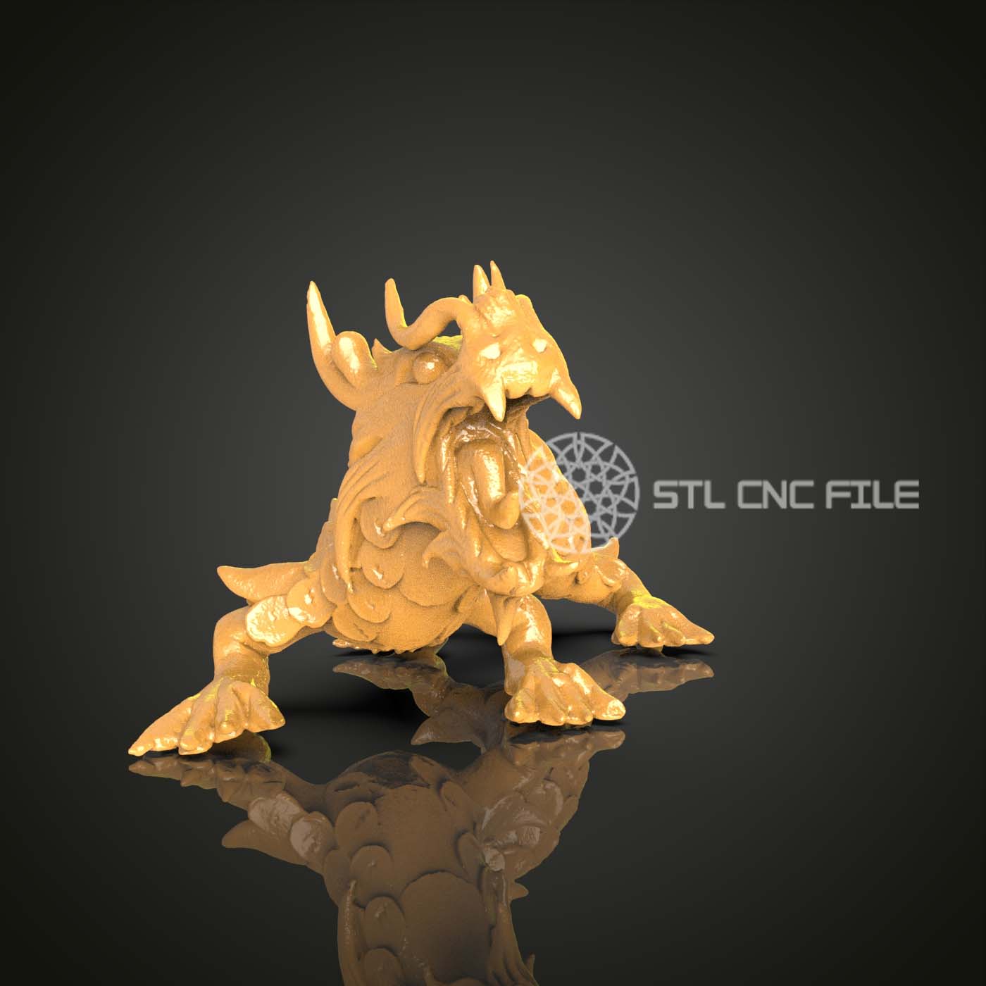 Regal Dragon STL File for CNC Routers - Artcam, Aspire, Engraving CNC Files, Wood Carving Art, Wall Decor