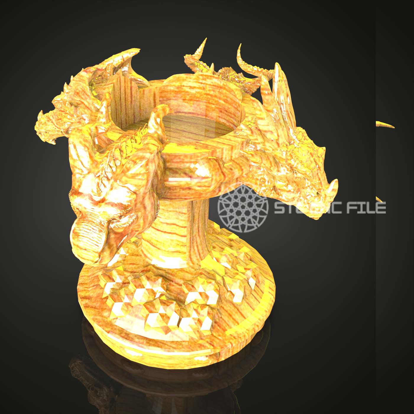 STL Model Dragon Chess Piece - CNC Router Engraver Files for Artcam, Aspire | Unique Wood Art Wall Decor for CNC Machining