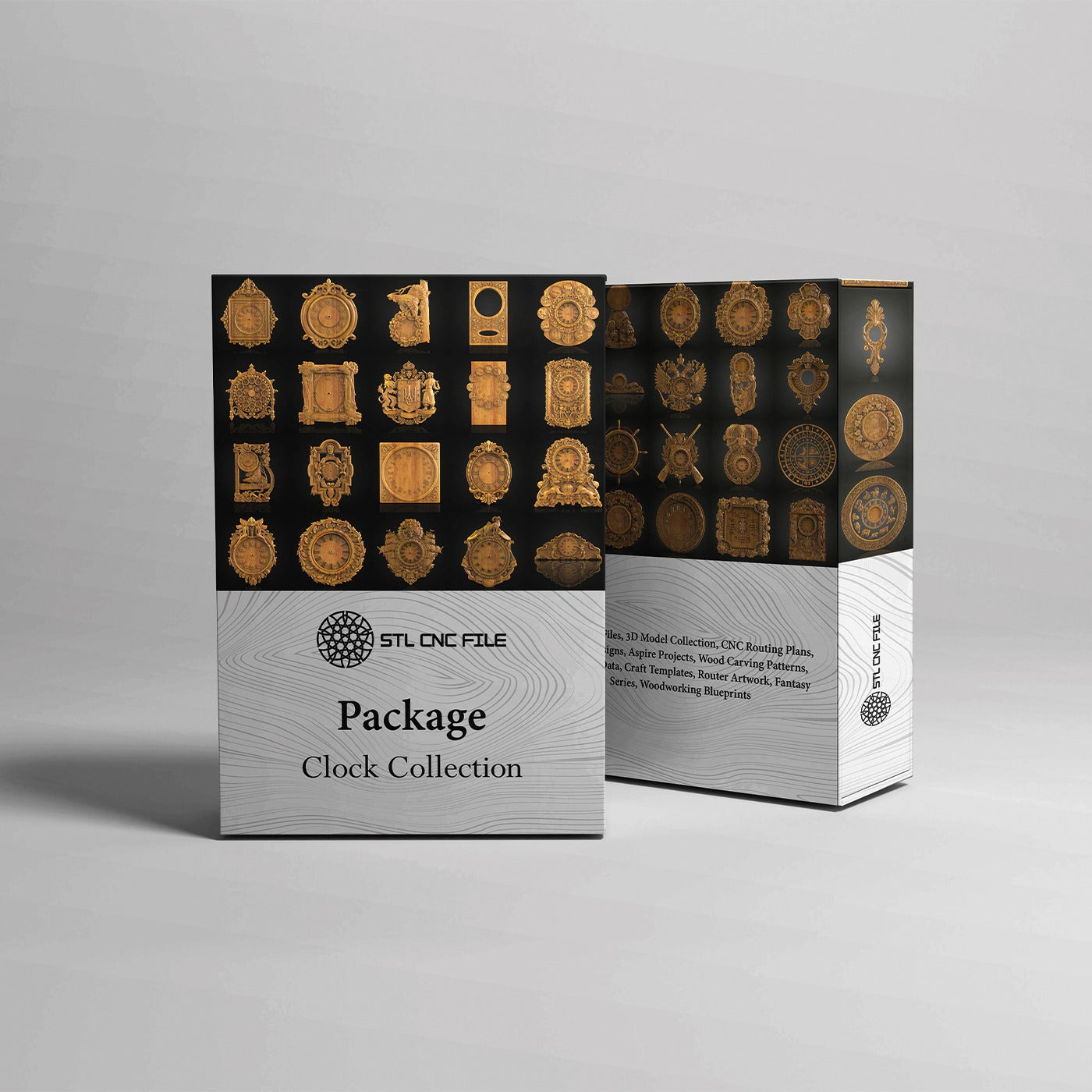 83 Variety Pack of CNC Router STL Models, Clocks and Wall Art Decor, Woodworking Files for Artcam, Aspire, CNC Crafters