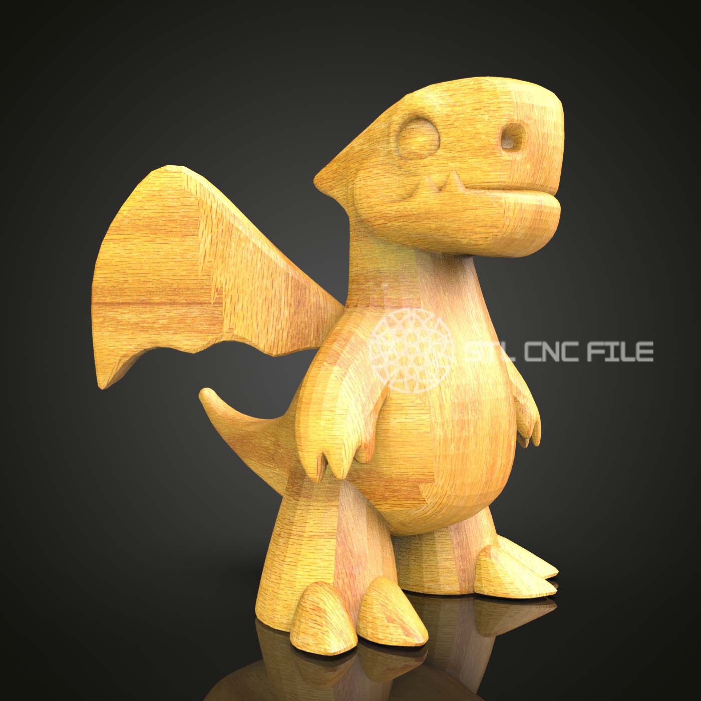 Whimsical Creature STL Model for CNC Router, Charming Wood Art Engraving, Fantasy Decor, Artcam & Aspire Compatible Files